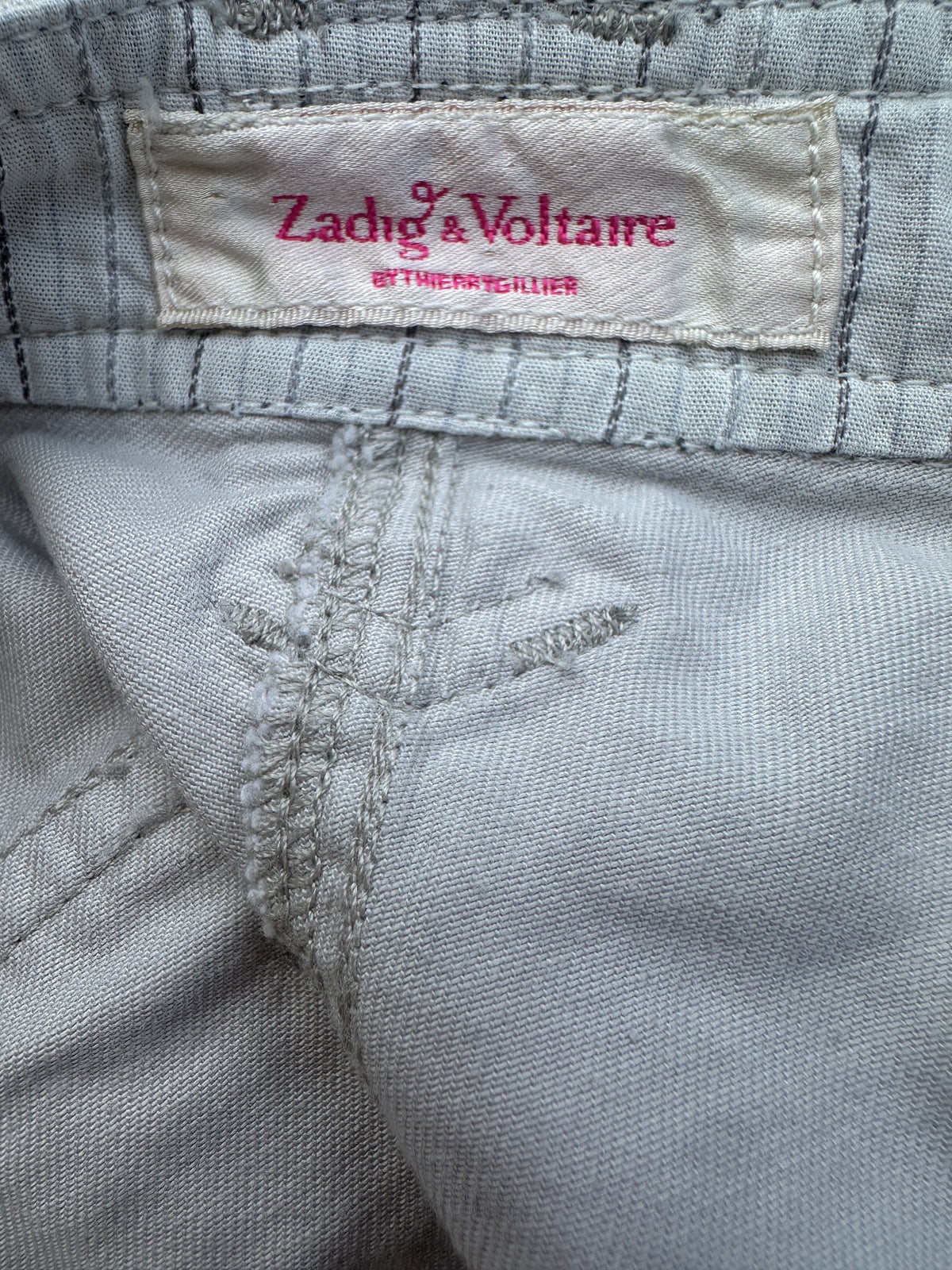 Pantalon Cargo en Coton Beige Vintage Authentique Zadig & Voltaire