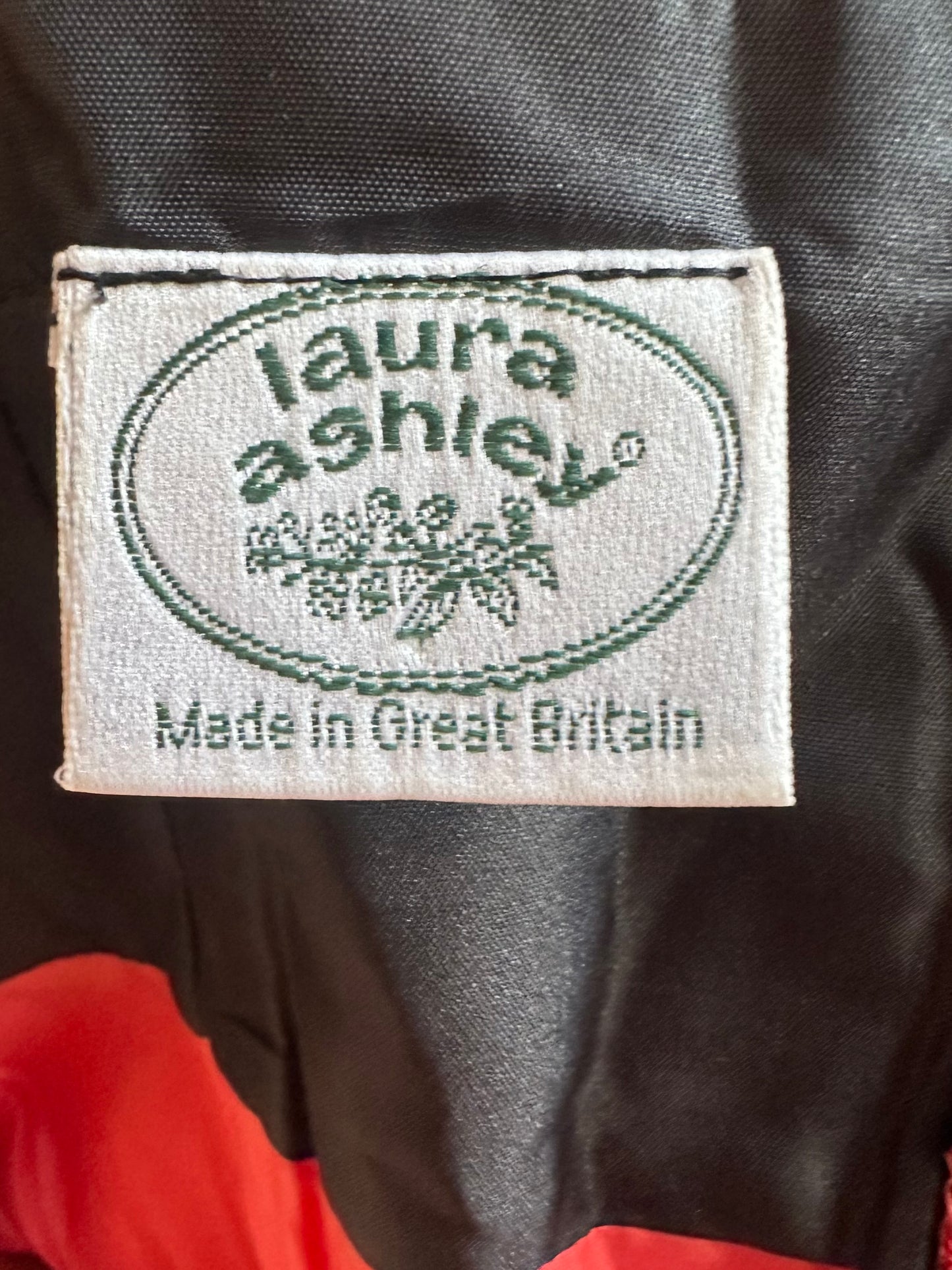 Laura Ashley Robe bustier en soie sauvage rouge avec nœud