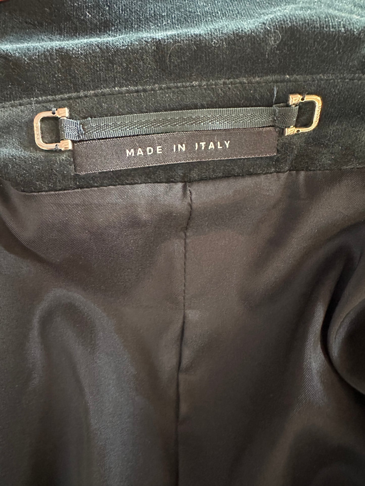 Blazer Gucci en velours vert foncé authentique