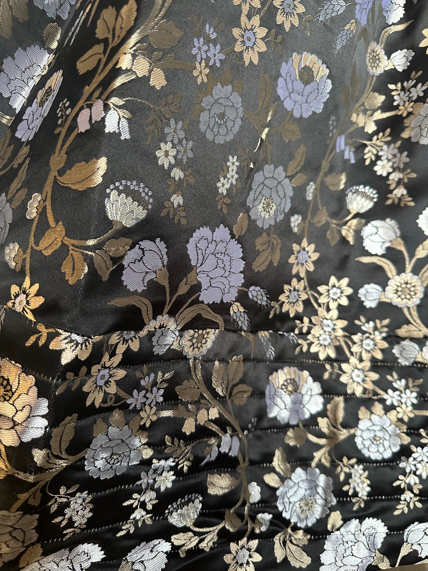 Jupe longue vintage en jacquard floral Kenzo Paris vintage