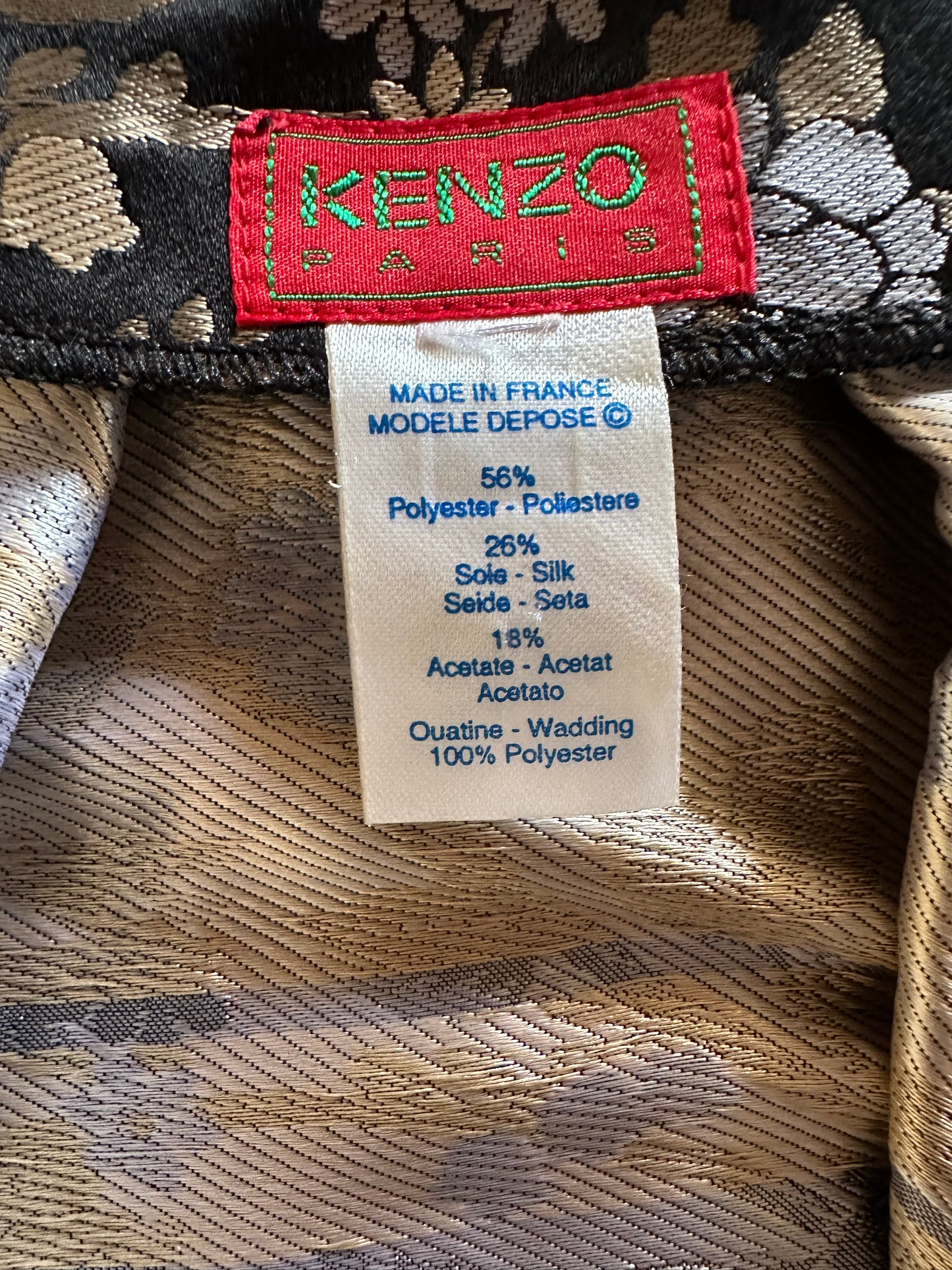 Jupe longue vintage en jacquard floral Kenzo Paris vintage