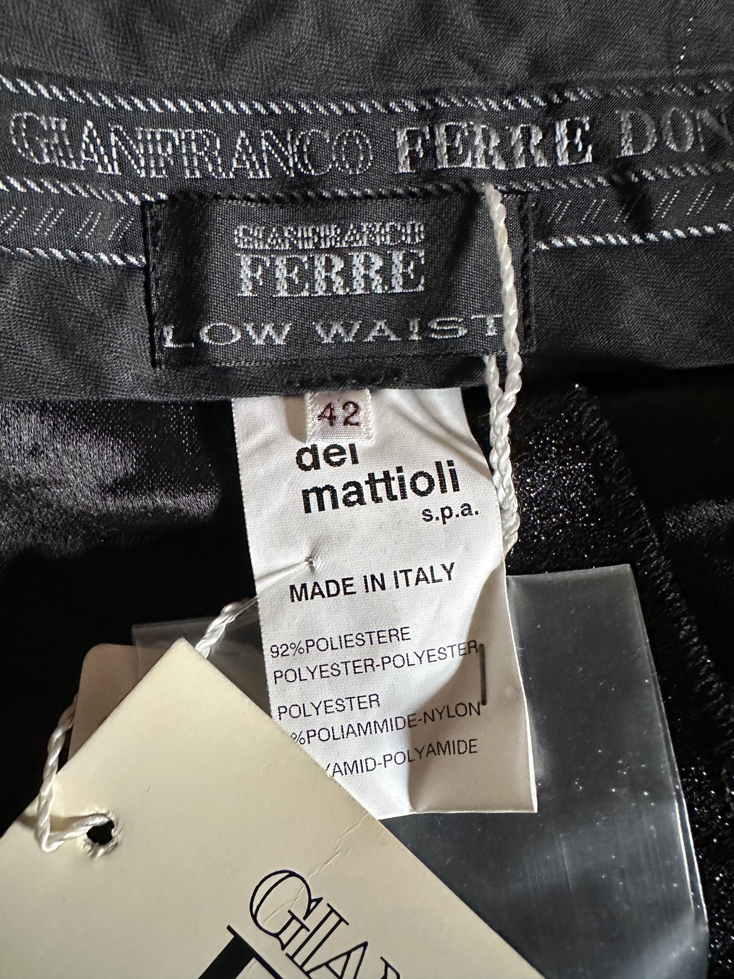 GF Ferré Donna Pantalon noir scintillant neuf avec étiquette