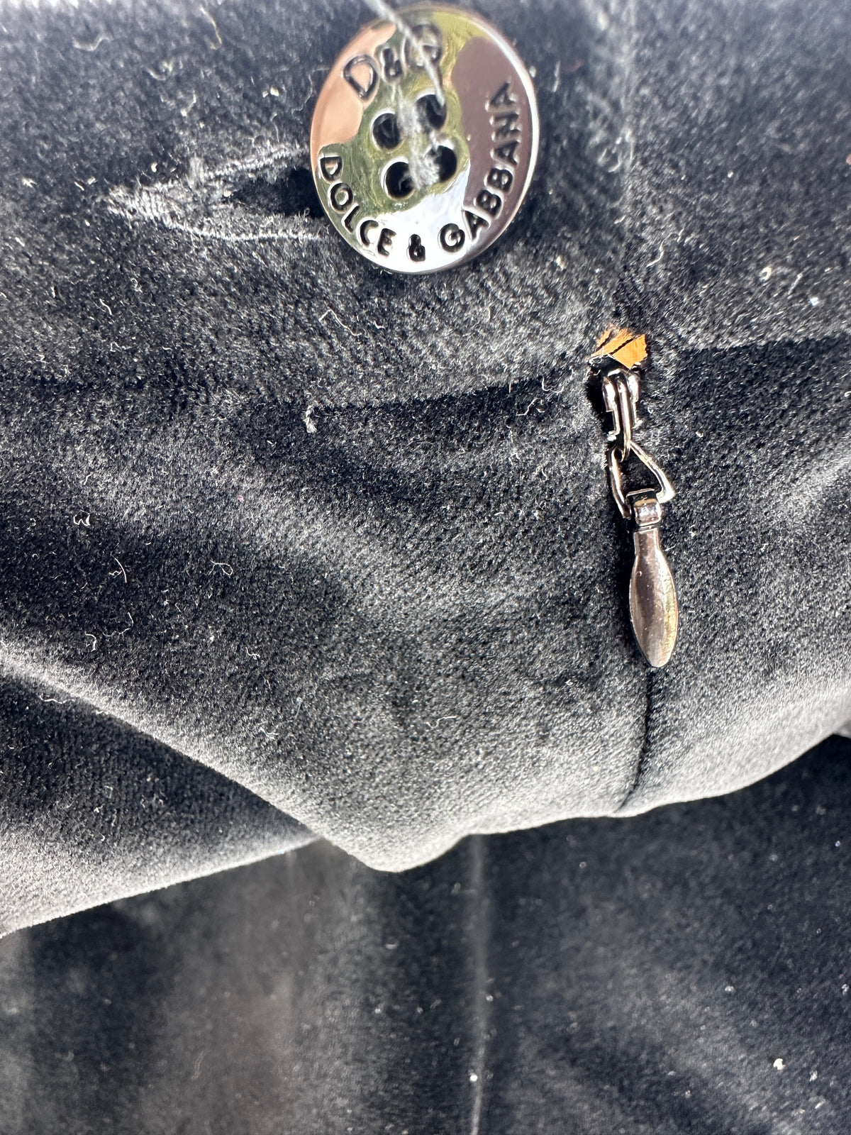 Dolce & Gabbana Vintage Black Velvet Skirt