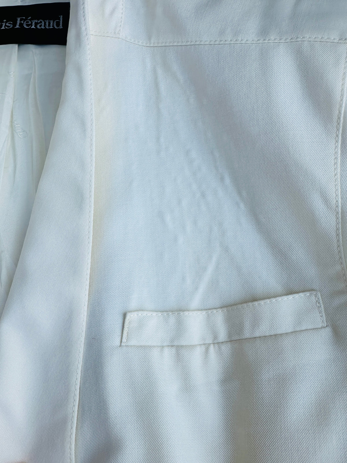 Blazer Vintage Authentique Louis Féraud en Laine Écrue