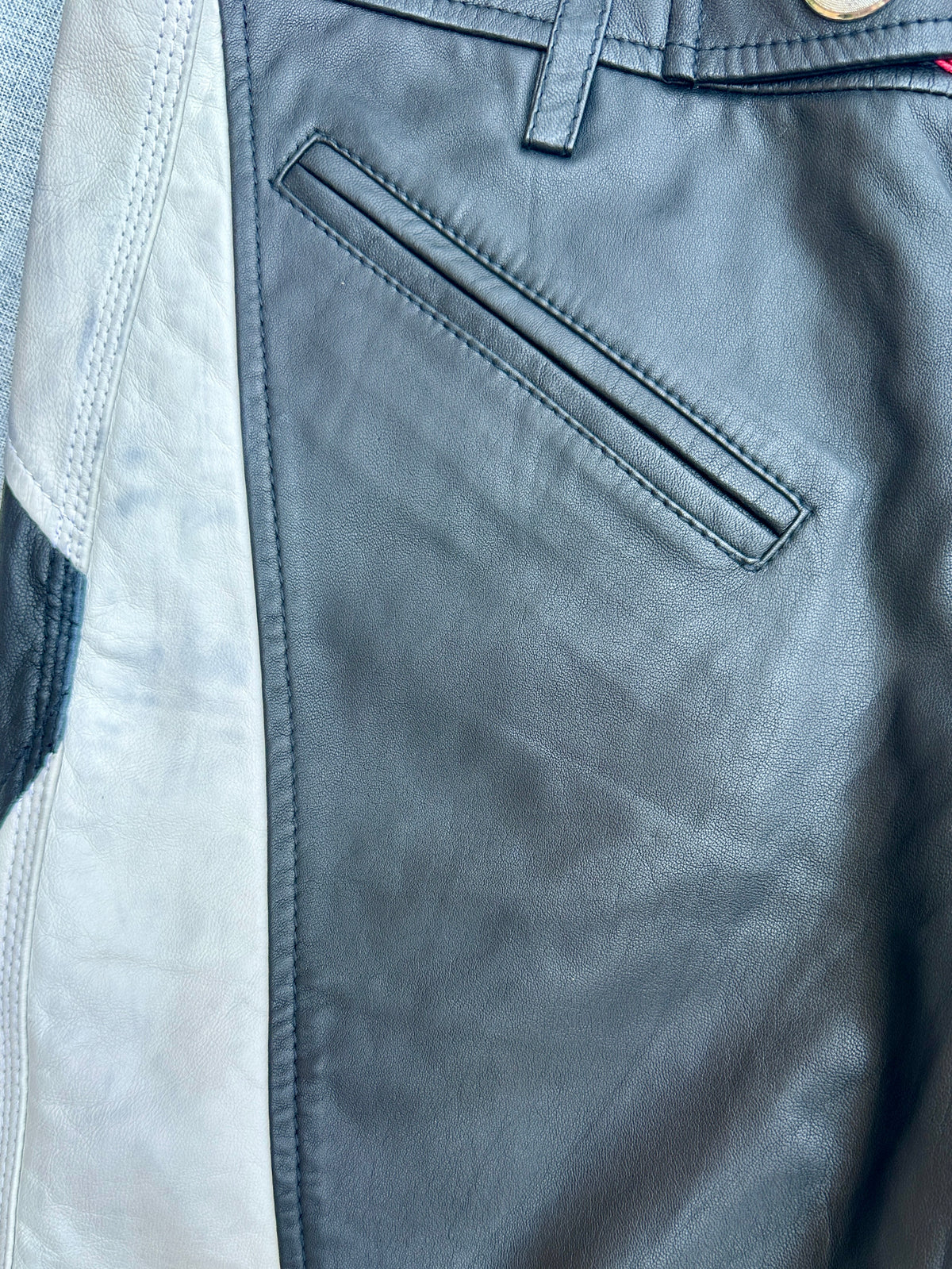 Nouveau pantalon Zadig & Voltaire en cuir noir authentique