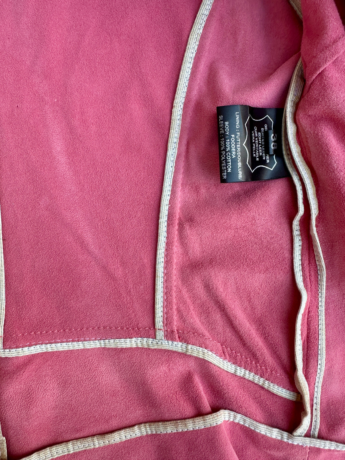 Veste Vintage J. Sebastien Vassal en Daim Rose