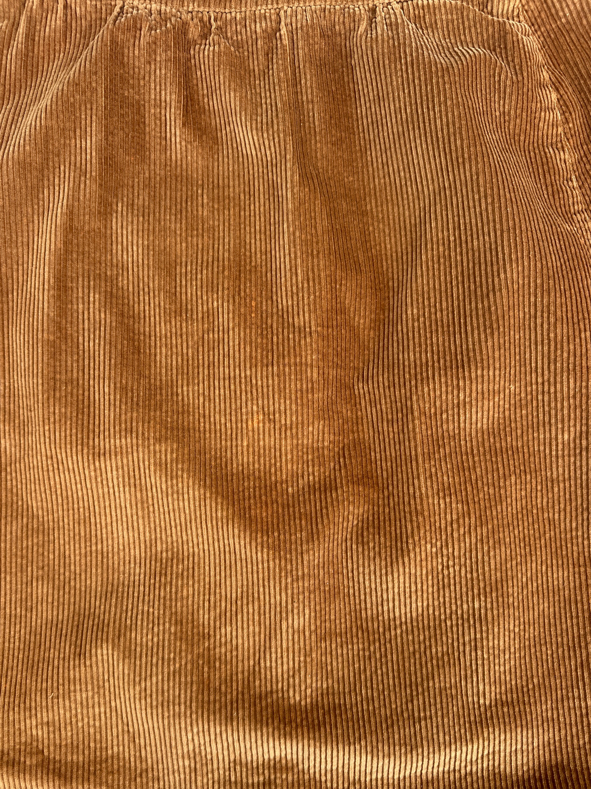 Vintage Authentic Brown Corduroy A-Line Skirt by Courrèges