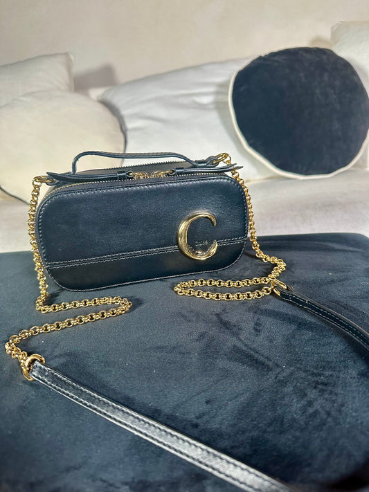 Chloé C crossbody bag with authentic chain
