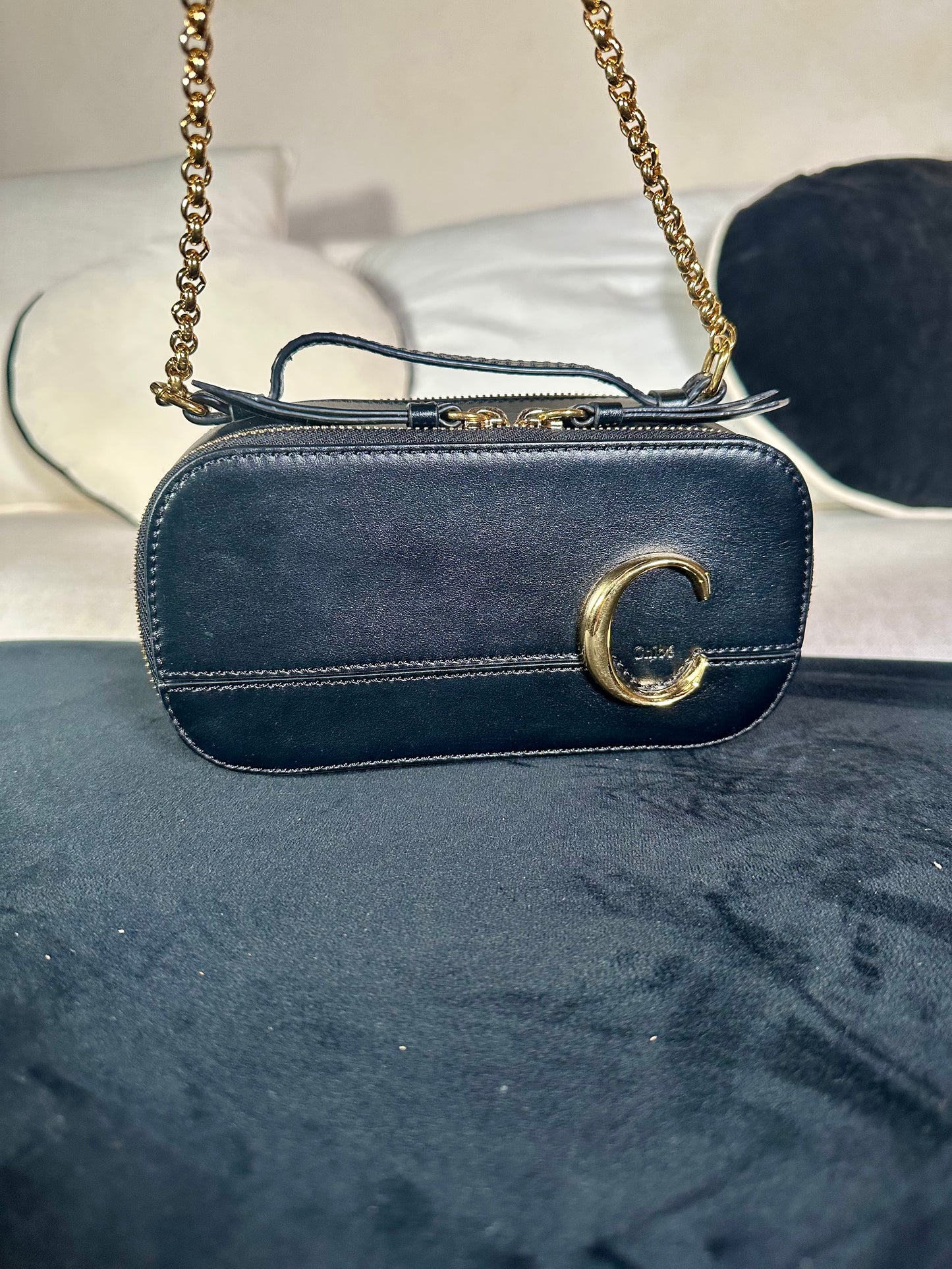 Sac Chloé C crossbody bag avec chaîne authentique