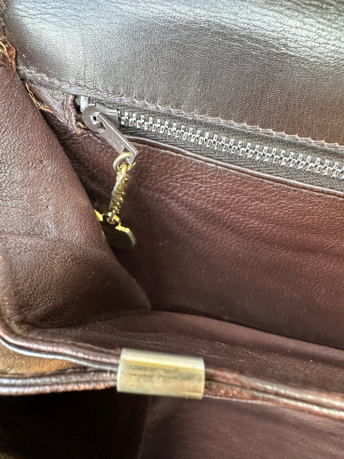 Sac en cuir marron Céline Horse Carriage / Sulky Box Vintage des années 1970
