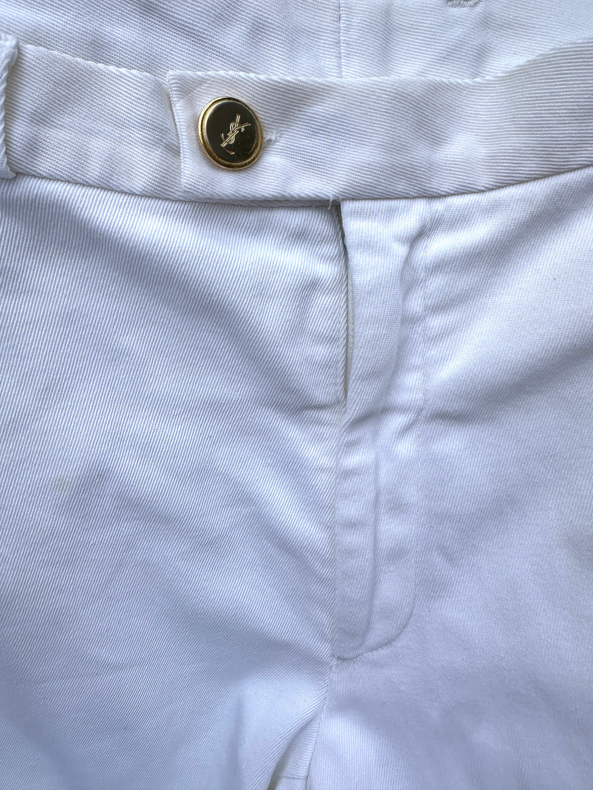 Jeans Yves Saint Laurent en denim blanc vintage authentique