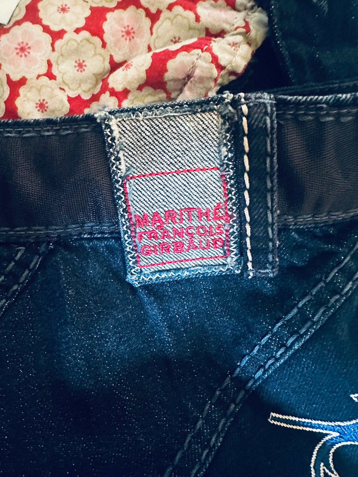 Superbe jupe en denim Marithé + François Girbaud vintage authentique