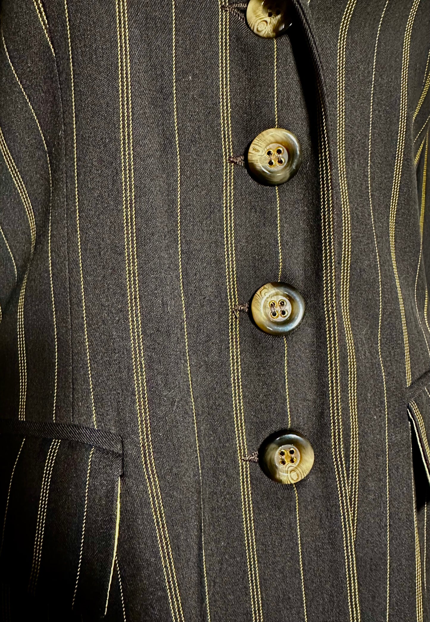 Paco Rabanne Paris manteau - blazer long rayée structurée vintage