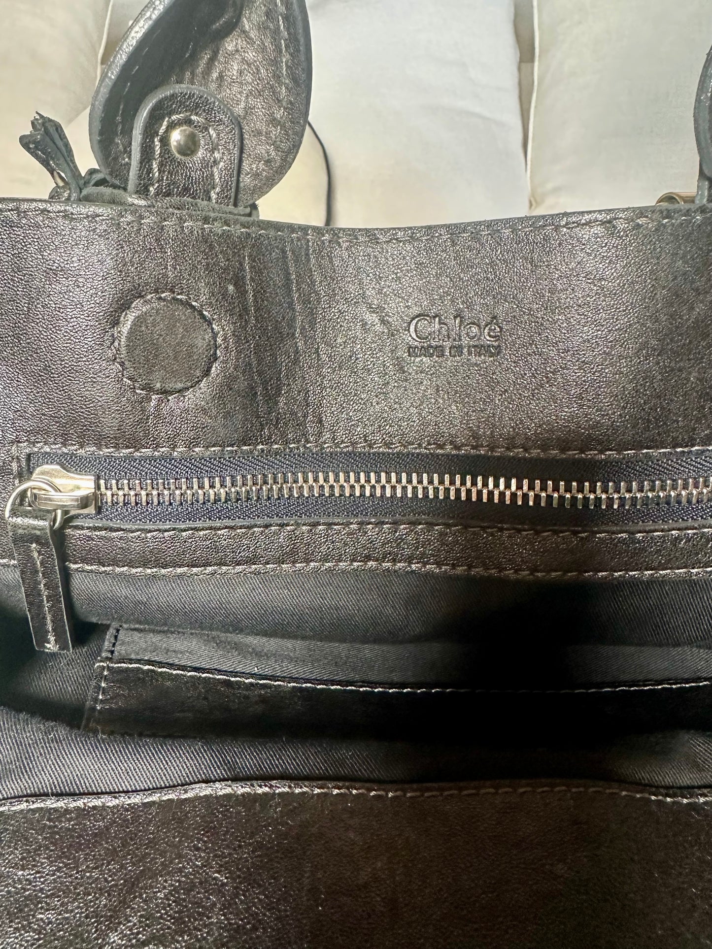 Sac iconique Chloé Paddington grand modèle en cuir noir authentique