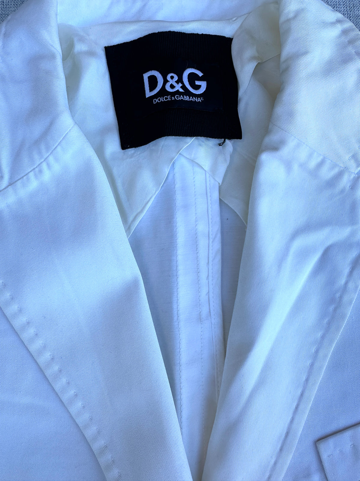 Blazer Dolce & Gabbana in authentic white cotton