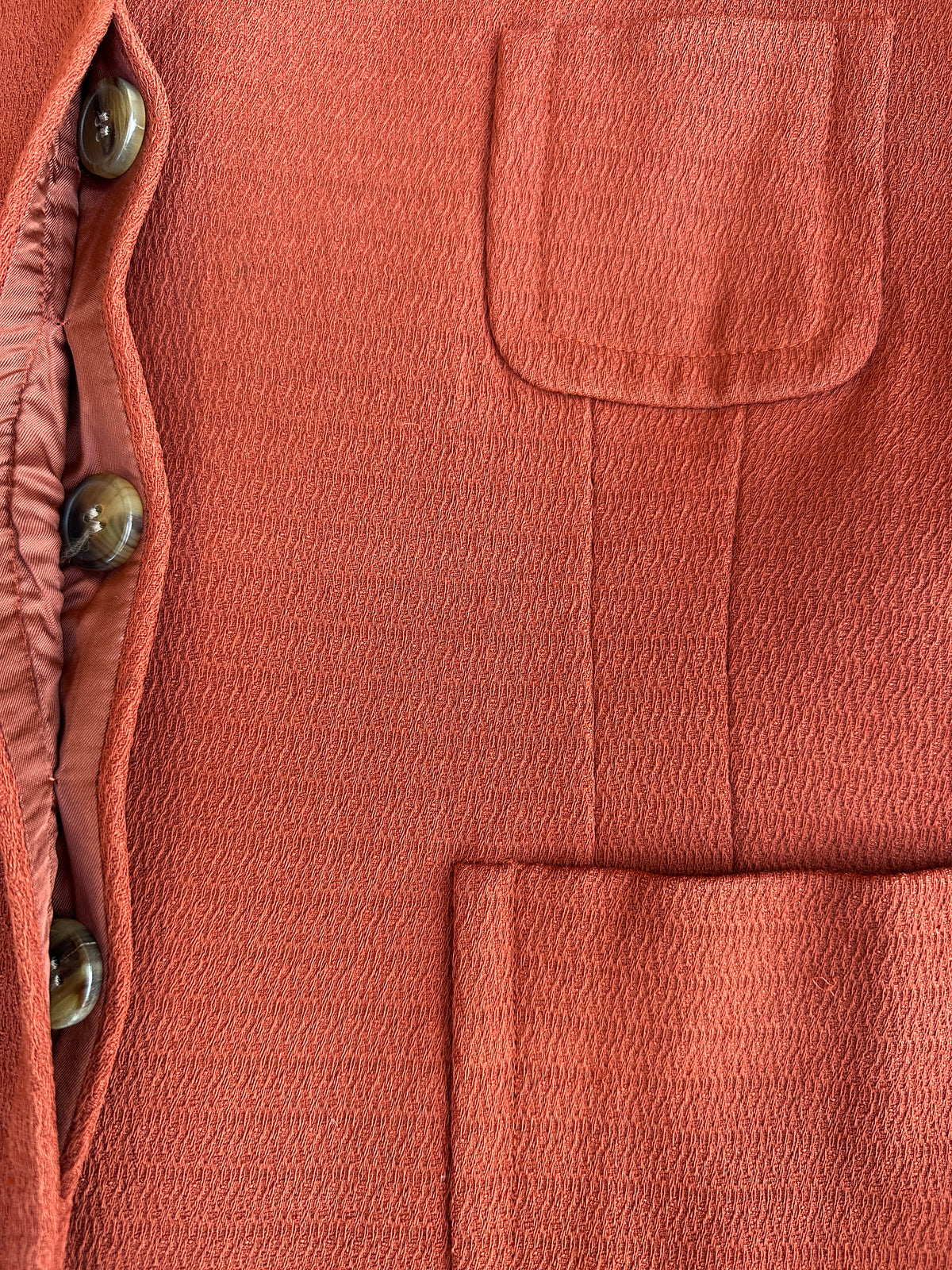 Blazer Dries Van Noten in authentic terracotta wool vintage