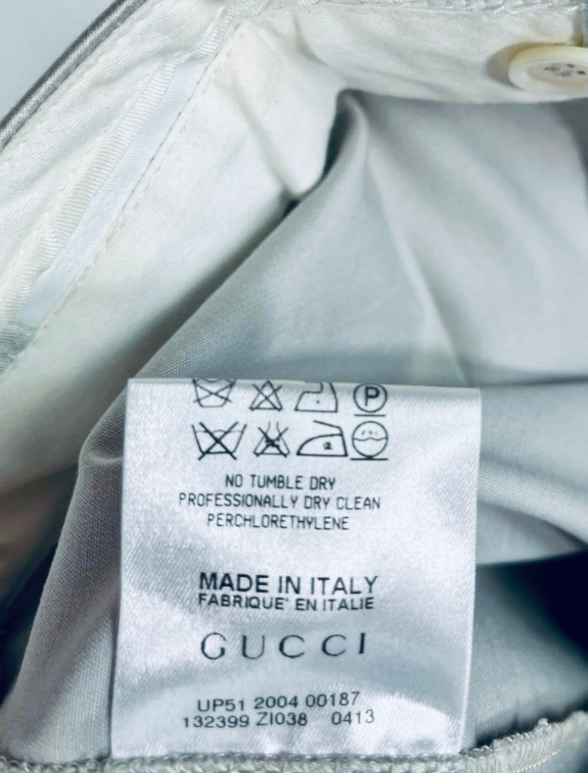 Gucci pantalon en coton stretch authentique