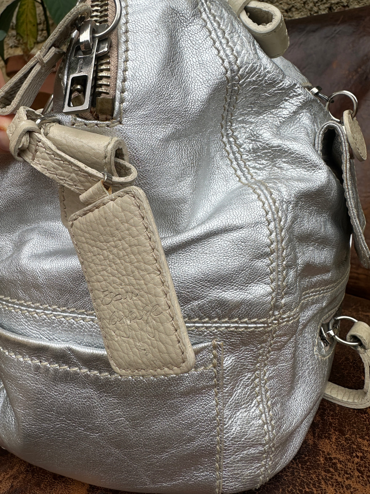Sac Chloé vintage en cuir argenté époque Phoebe Philo authentique