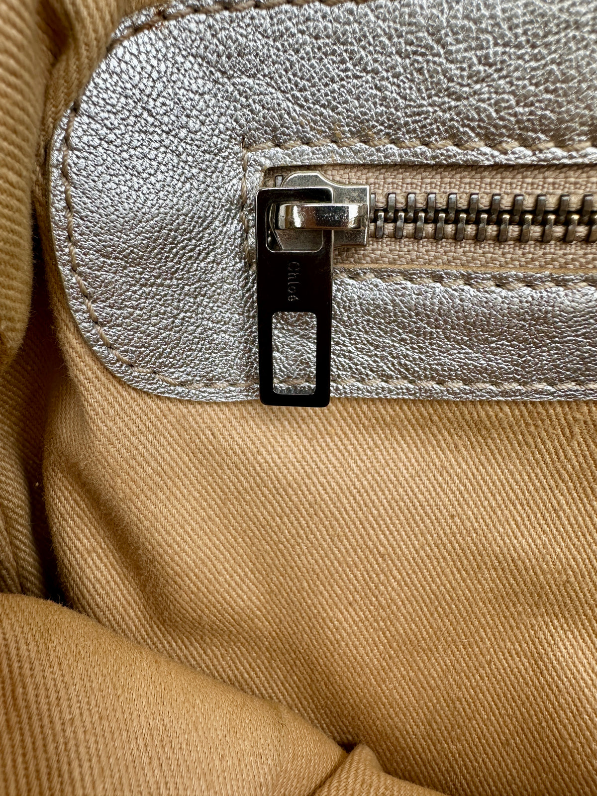Sac Chloé vintage en cuir argenté époque Phoebe Philo authentique