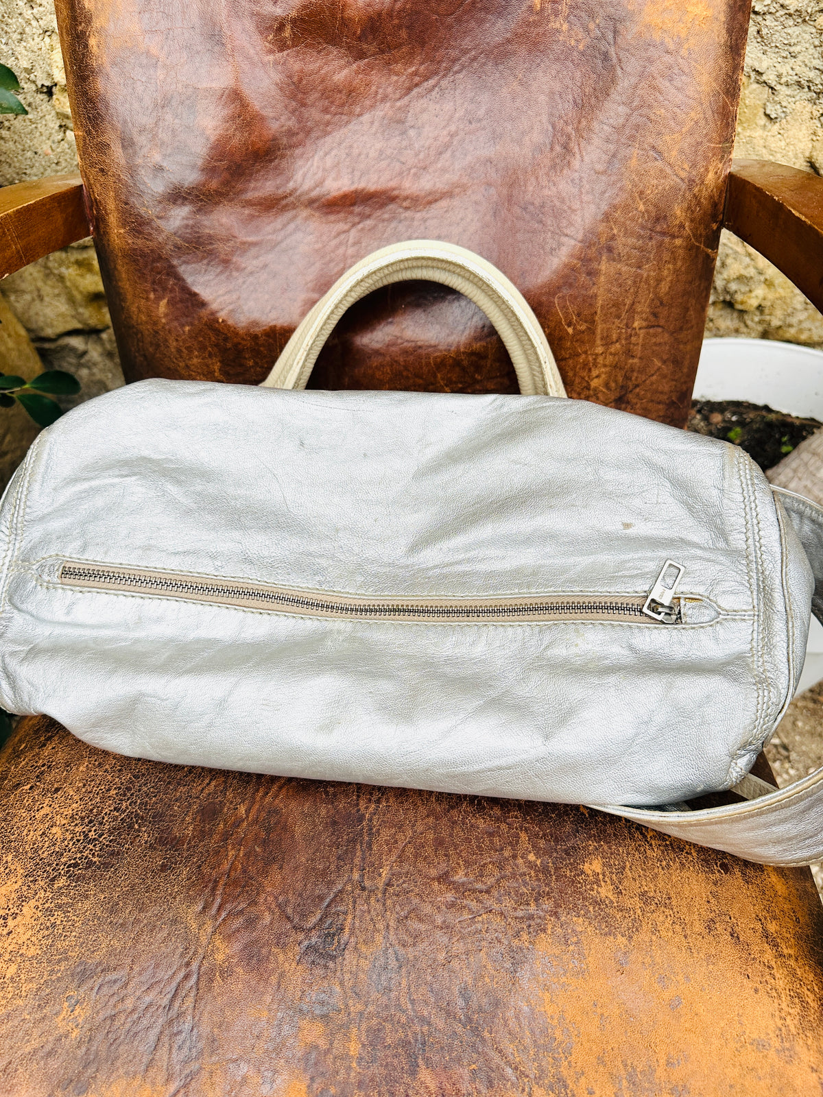 Sac Chloé vintage en cuir argenté époque Phoebe Philo authentique