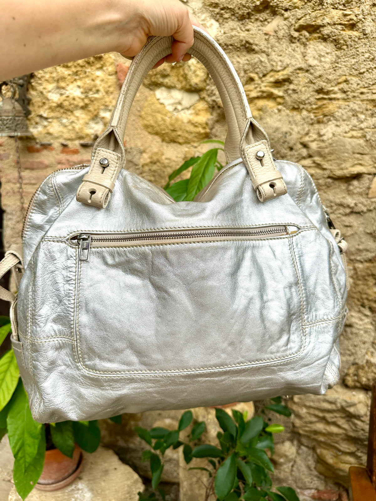 Sac Chloé vintage en cuir argenté époque Phoebe Philo authentique