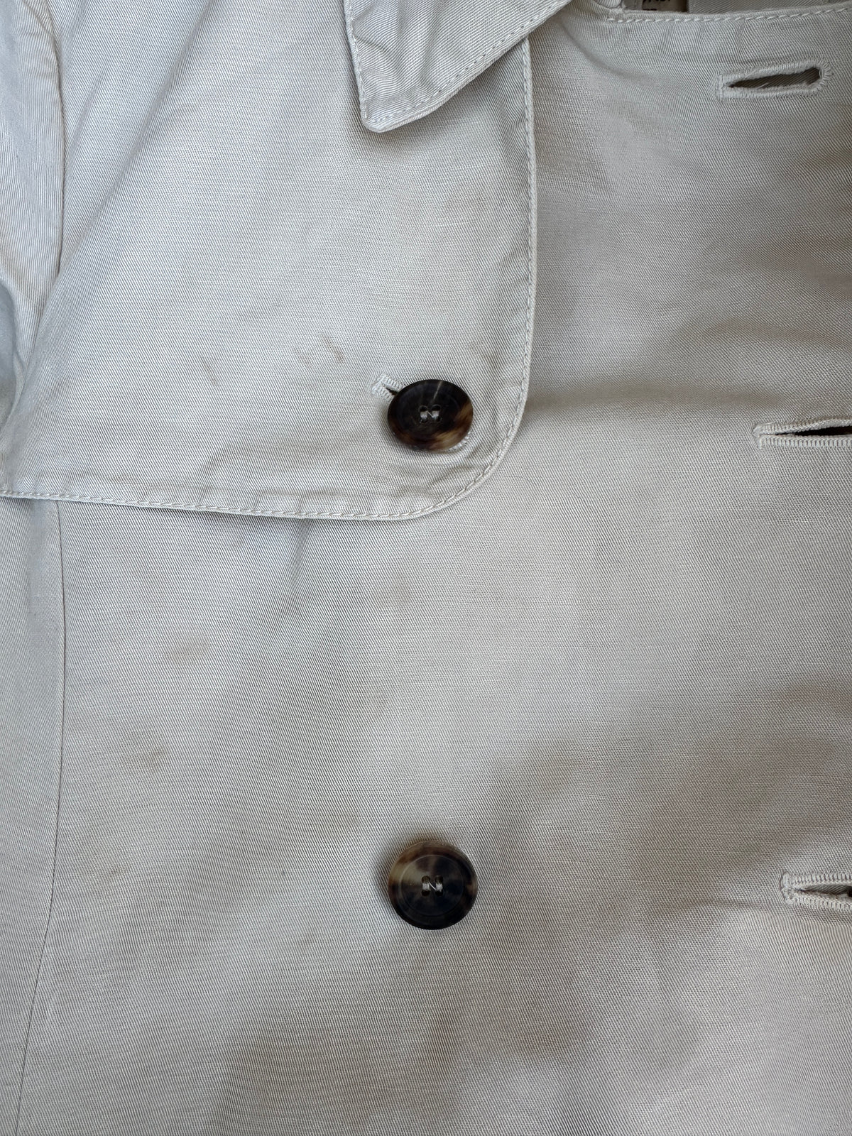 Authentic vintage beige cotton linen Prada trench