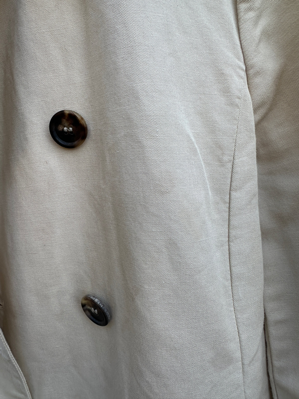 Authentic vintage beige cotton linen Prada trench
