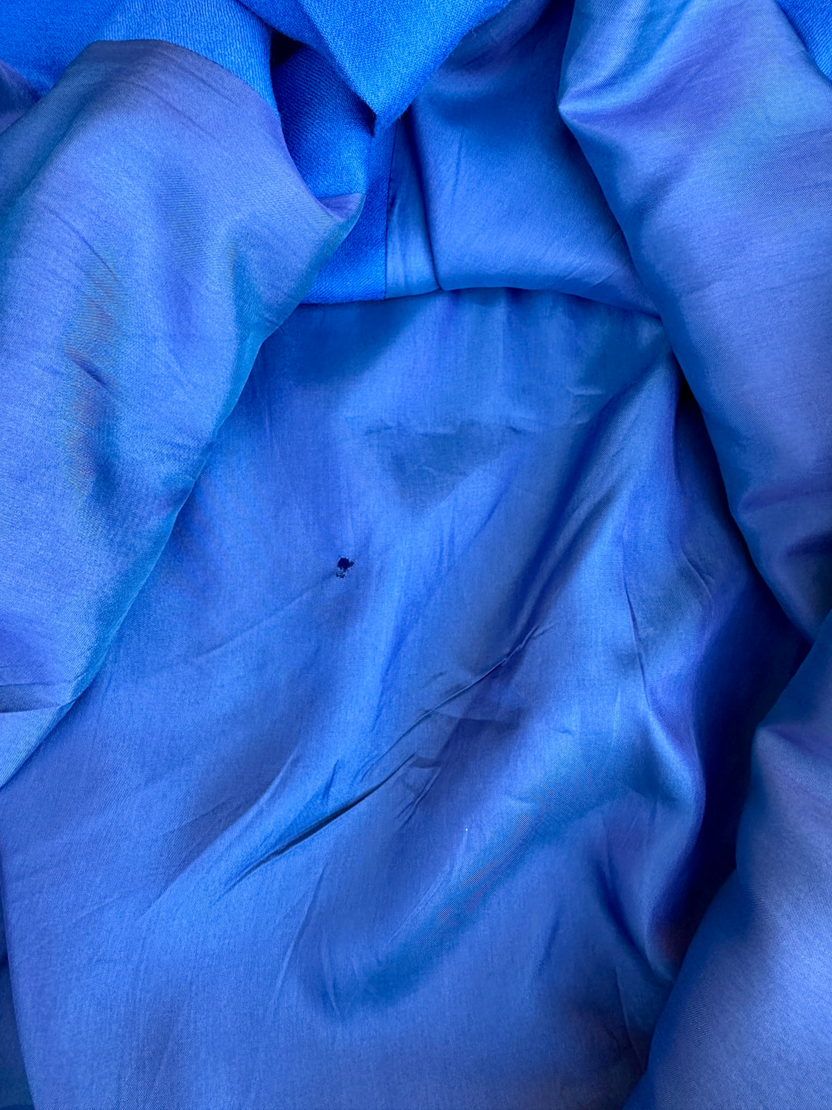 Manteau Lanvin en laine bleu vintage authentique