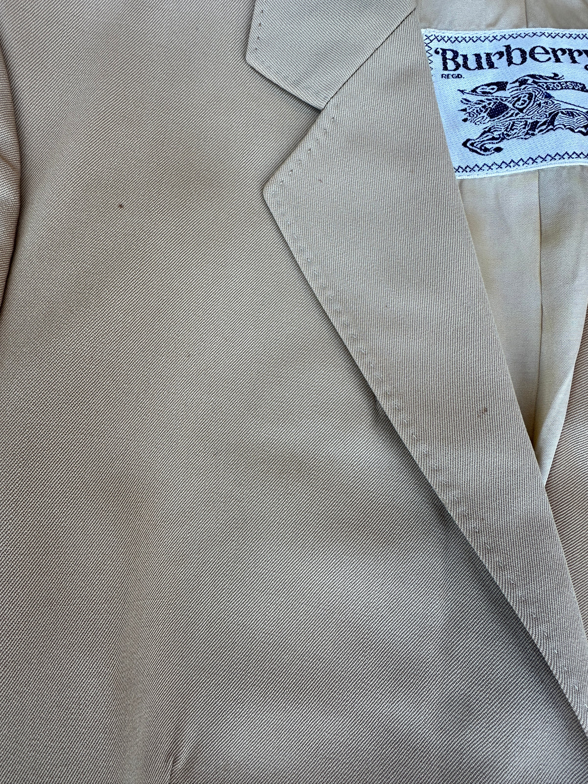 Blazer Burberry en laine beige vintage authentique