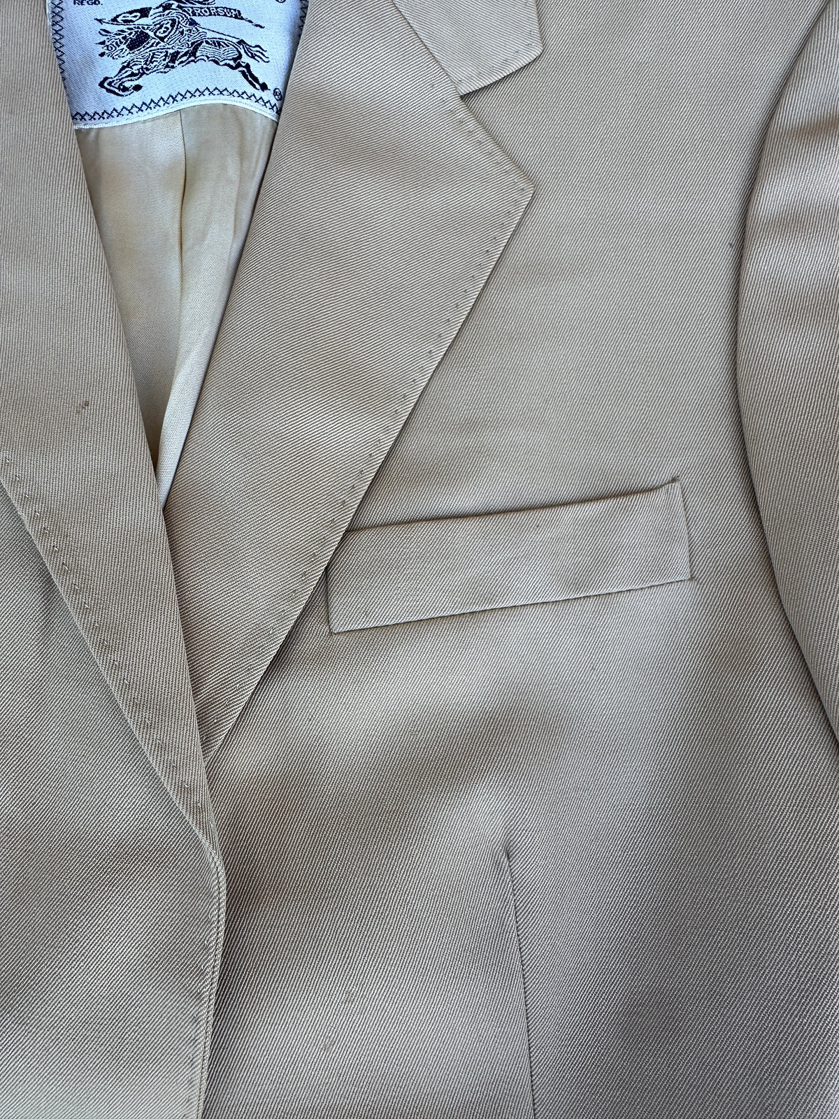 Blazer Burberry en laine beige vintage authentique