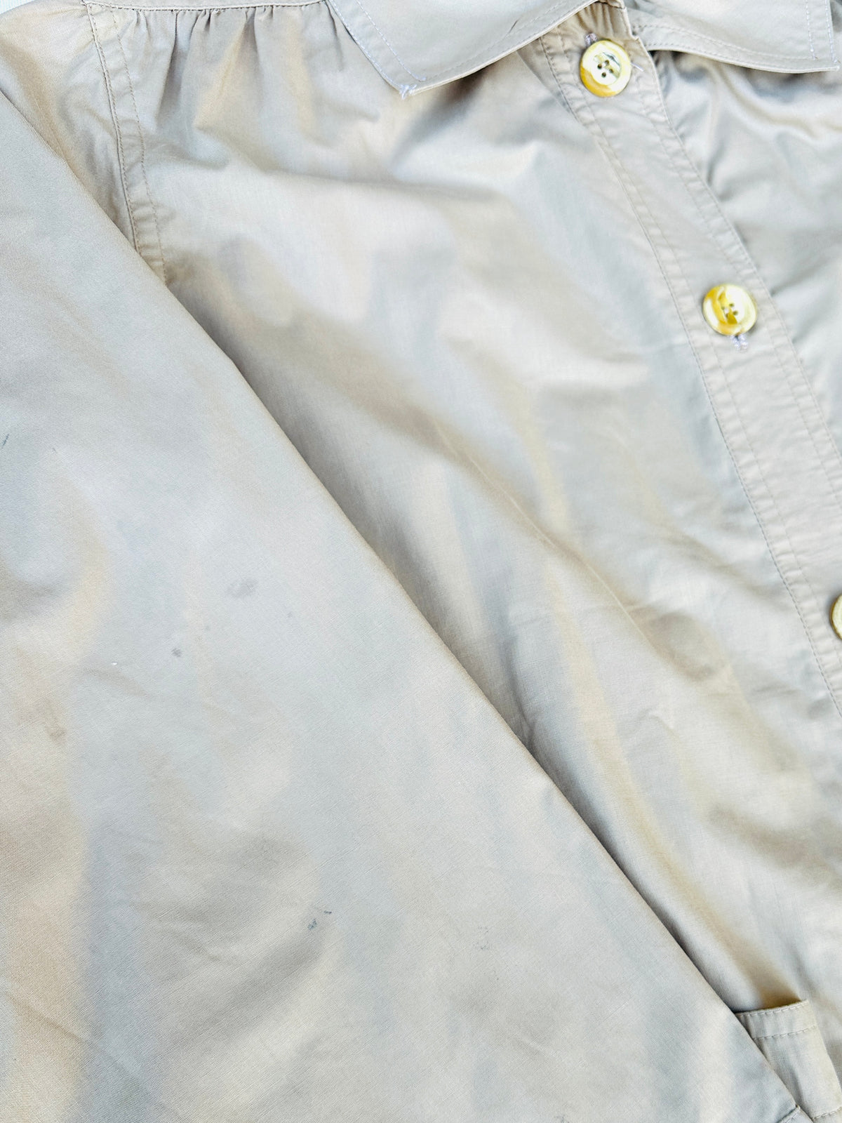 Trench Emanuel Ungaro en coton beige vintage authentique circa 70s
