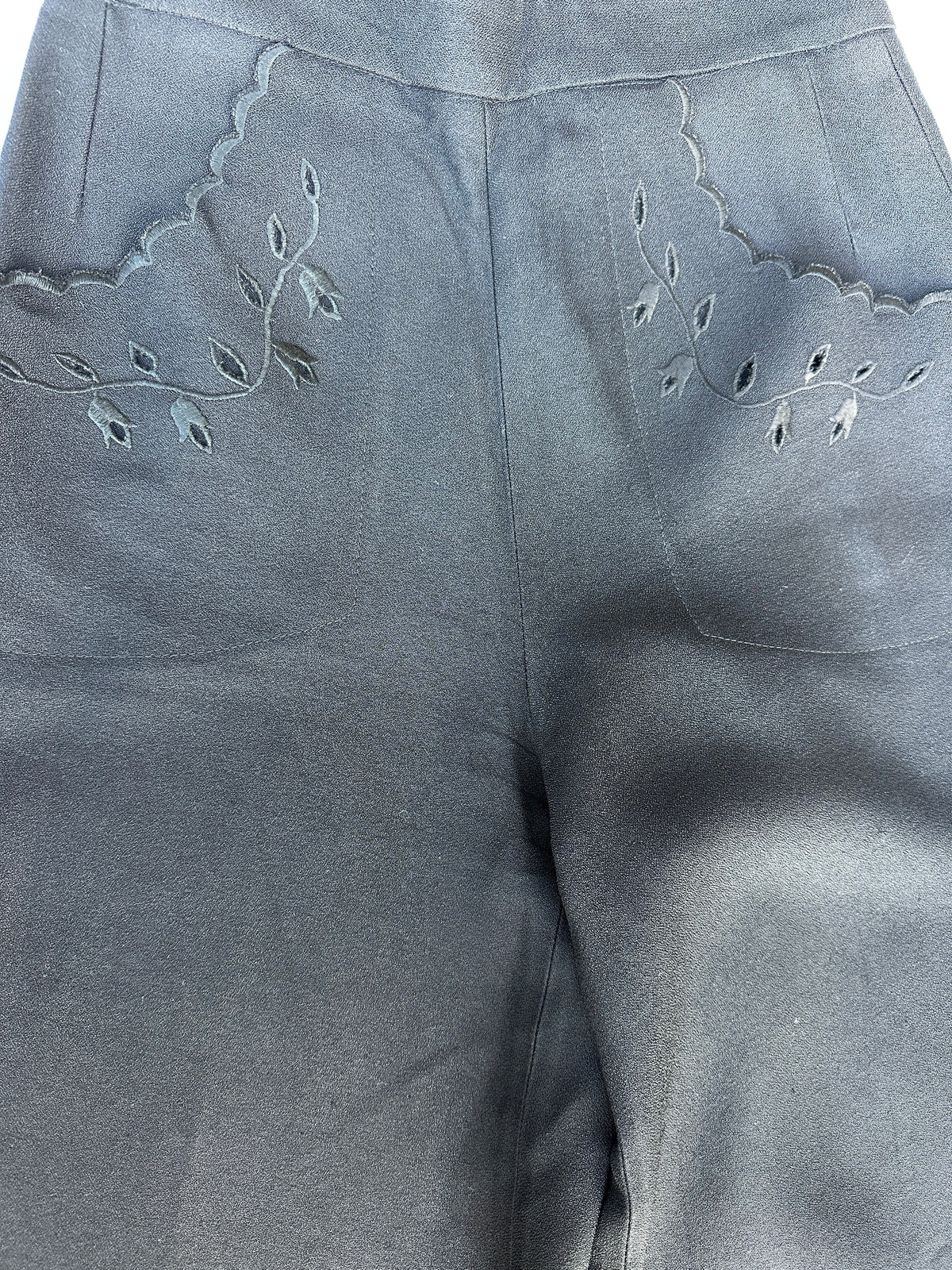 Gudule Trousers in Authentic Vintage Black Wool