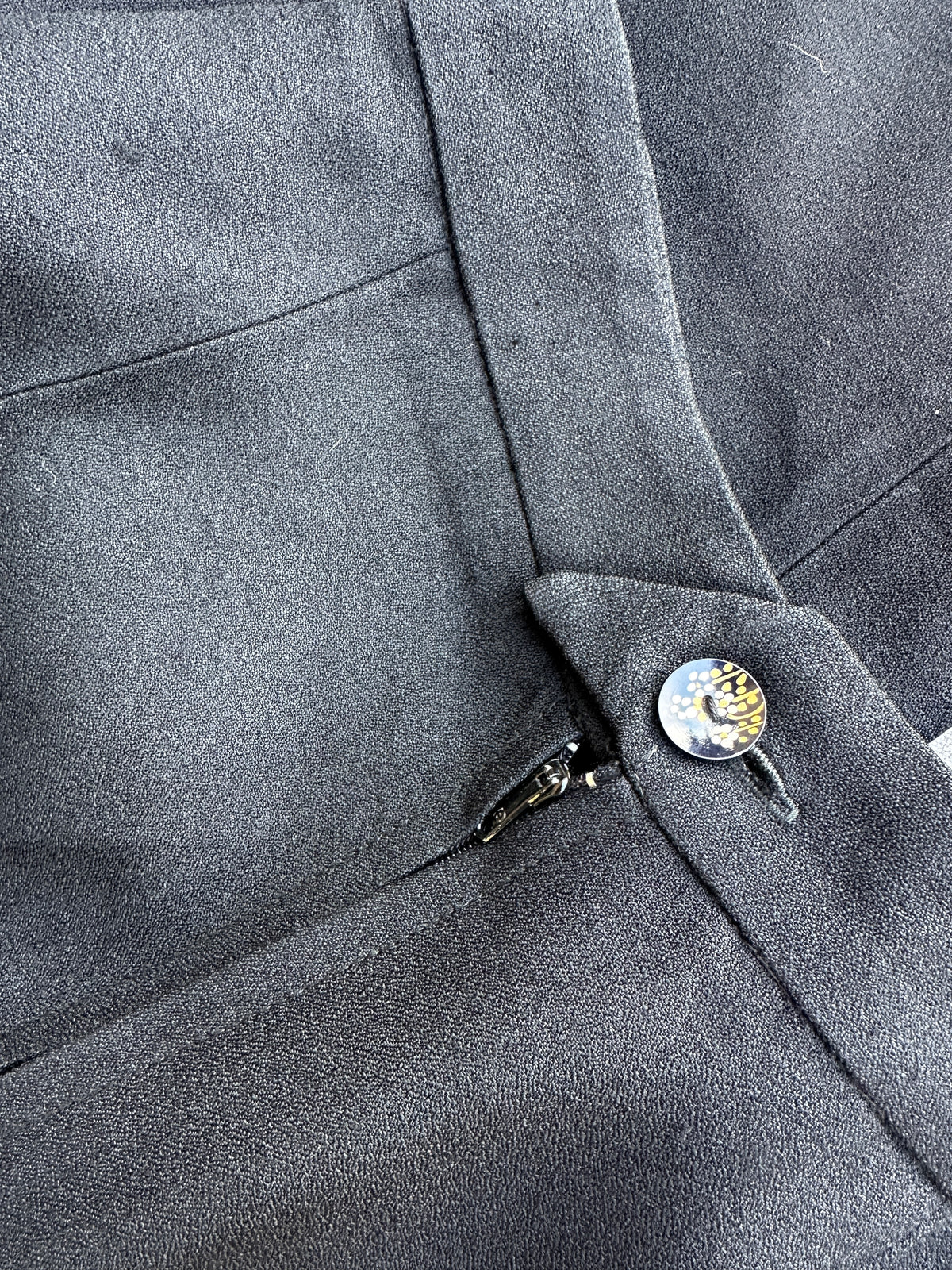 Gudule Trousers in Authentic Vintage Black Wool