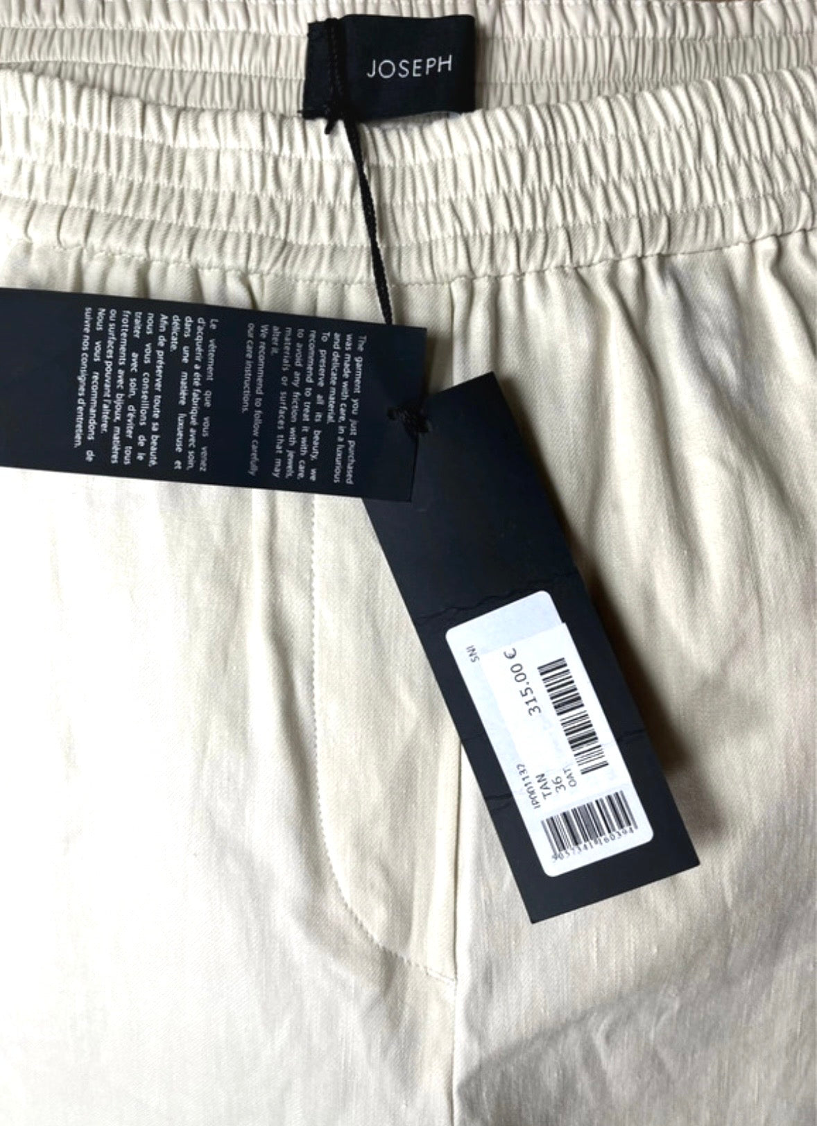 Pantalon - culotte en lin et coton nude Joseph neuf