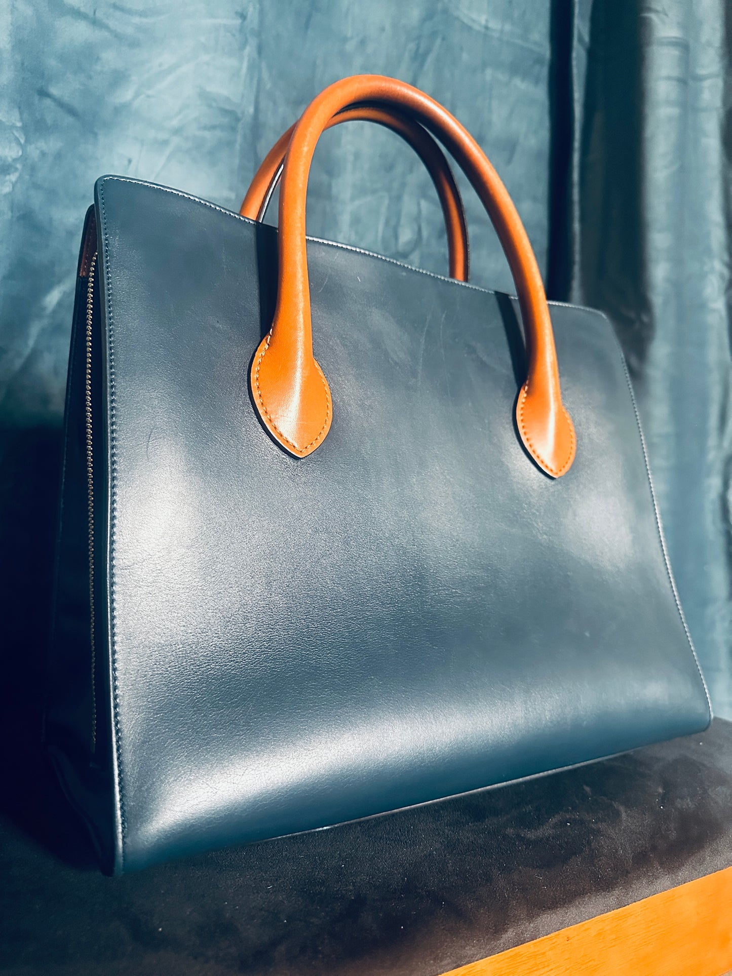 Grand Sac Céline en cuir bicolore Boxy Tote Bag