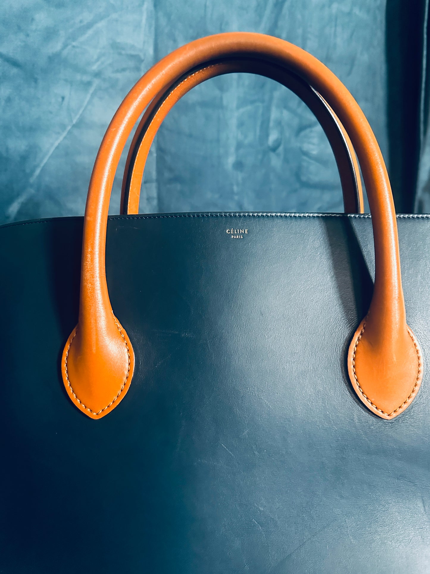 Grand Sac Céline en cuir bicolore Boxy Tote Bag