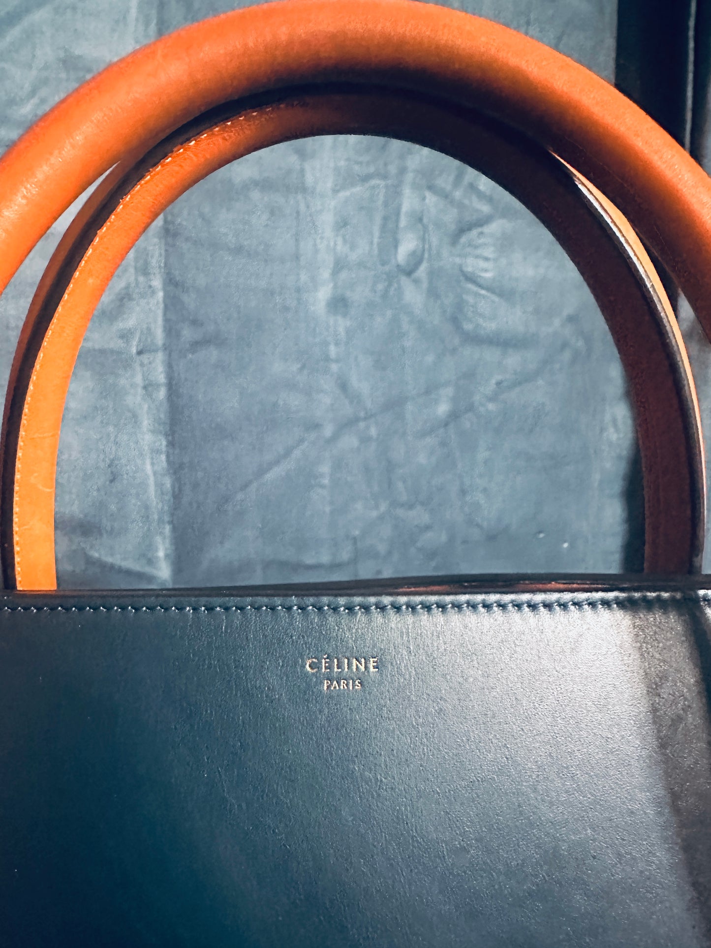 Grand Sac Céline en cuir bicolore Boxy Tote Bag