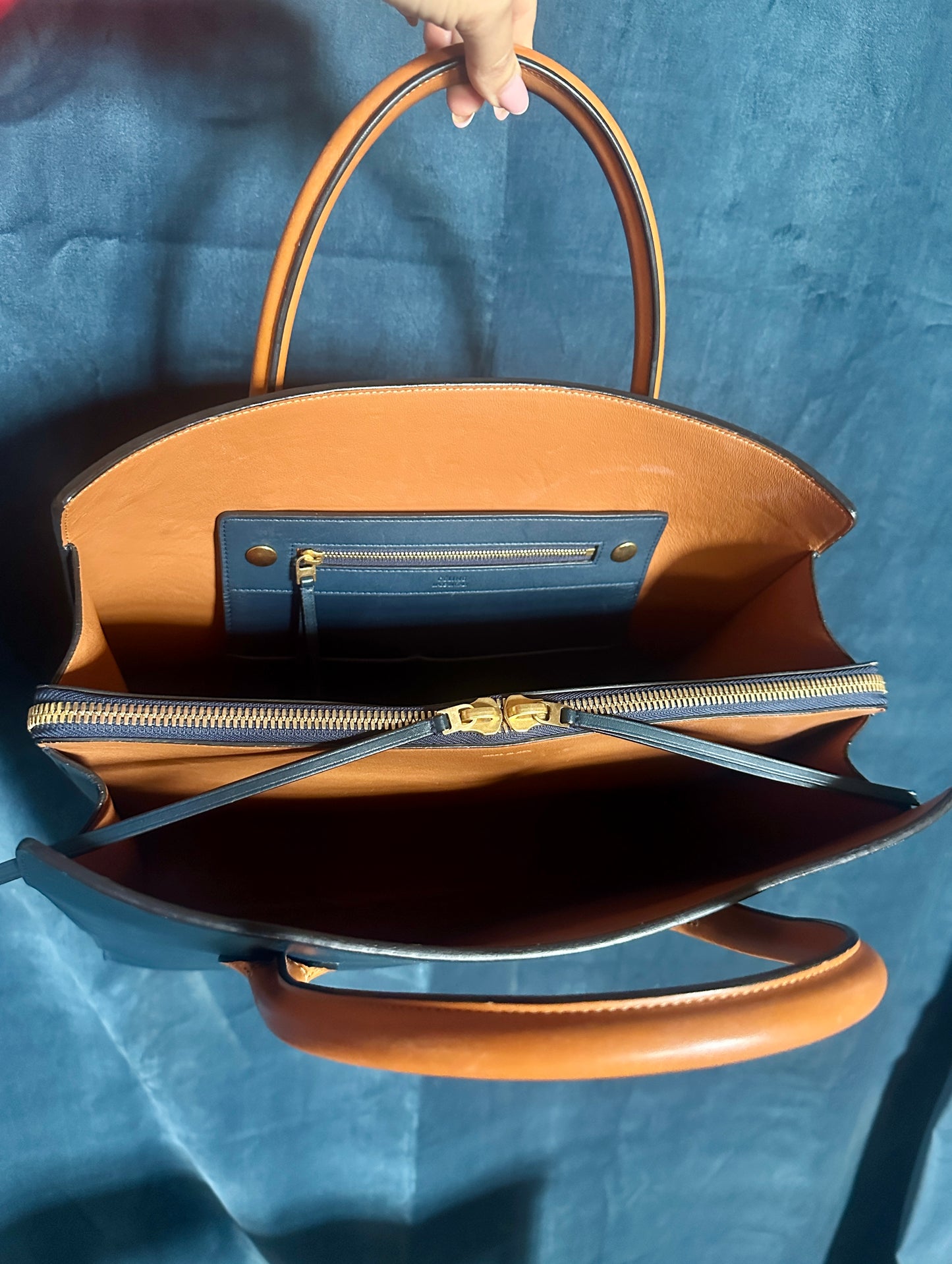 Grand Sac Céline en cuir bicolore Boxy Tote Bag