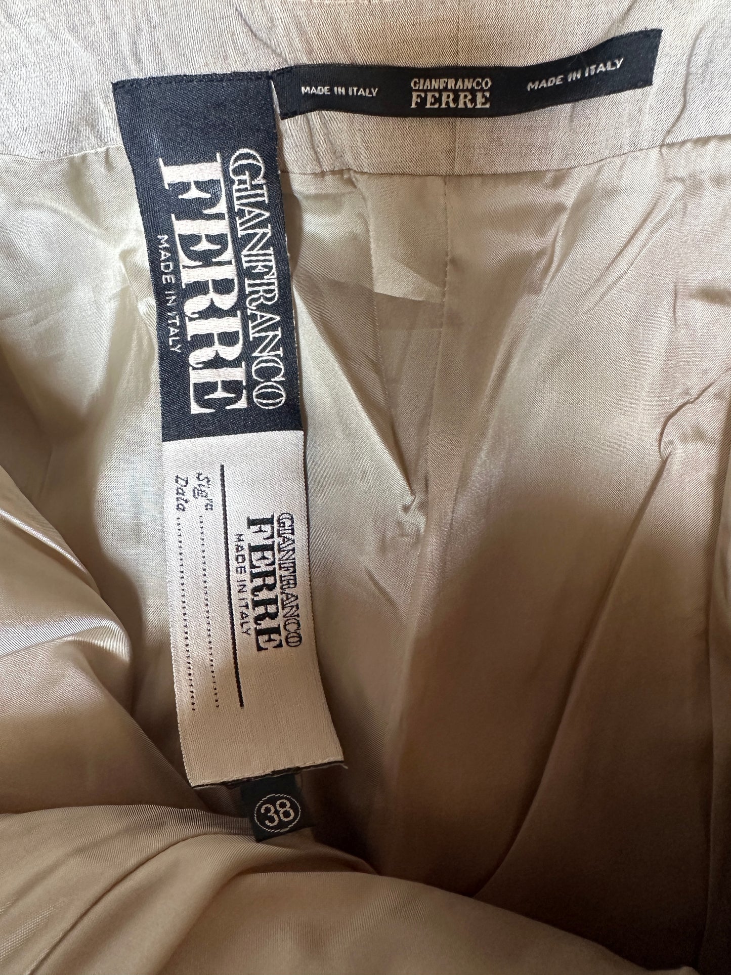 Pantalon neuf Gianfranco Ferré en mélange soie et laine