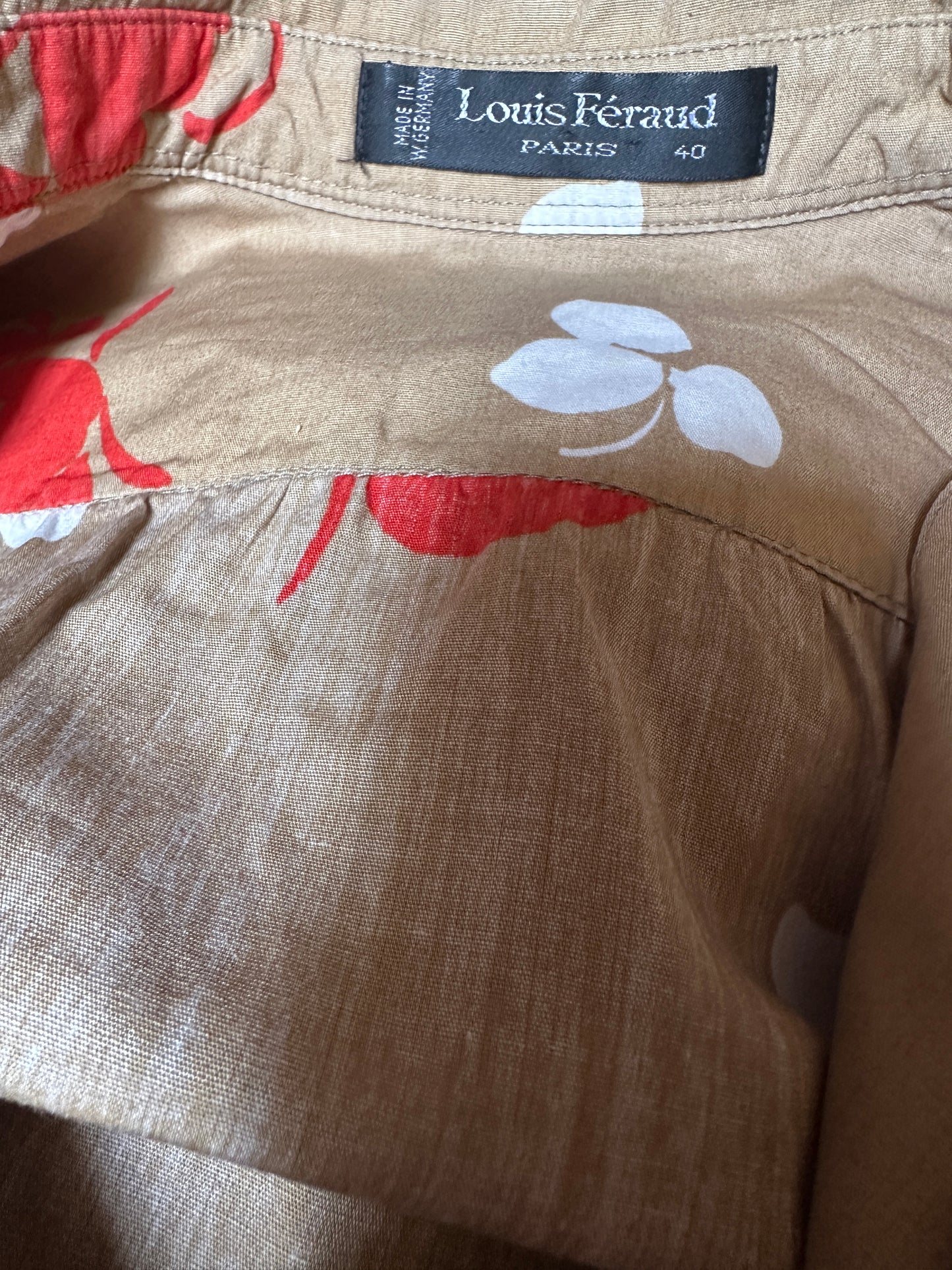 Chemise saharienne en coton léger Louis Féraud Paris vintage