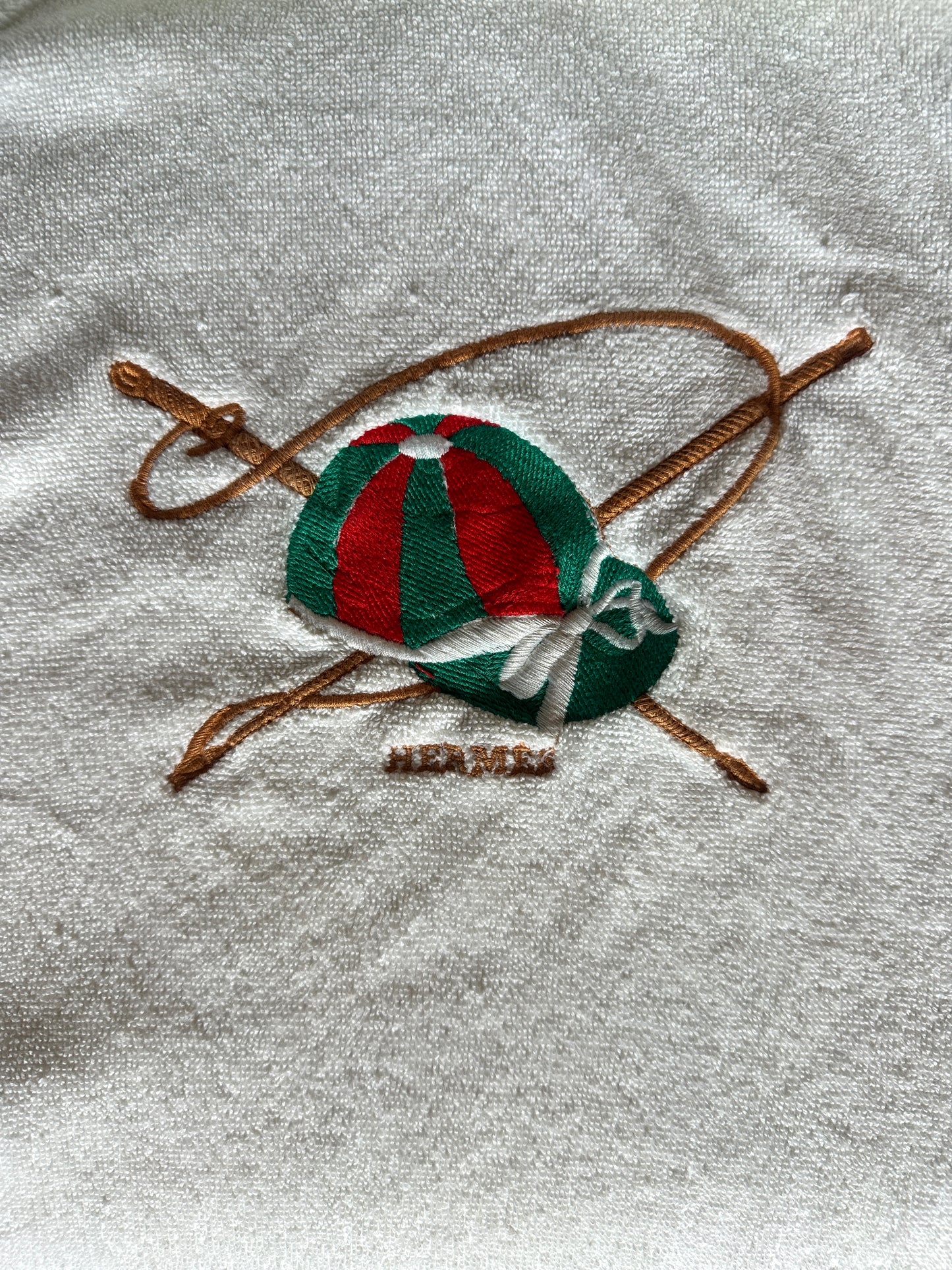 Sweat Hermès vintage en éponge blanc