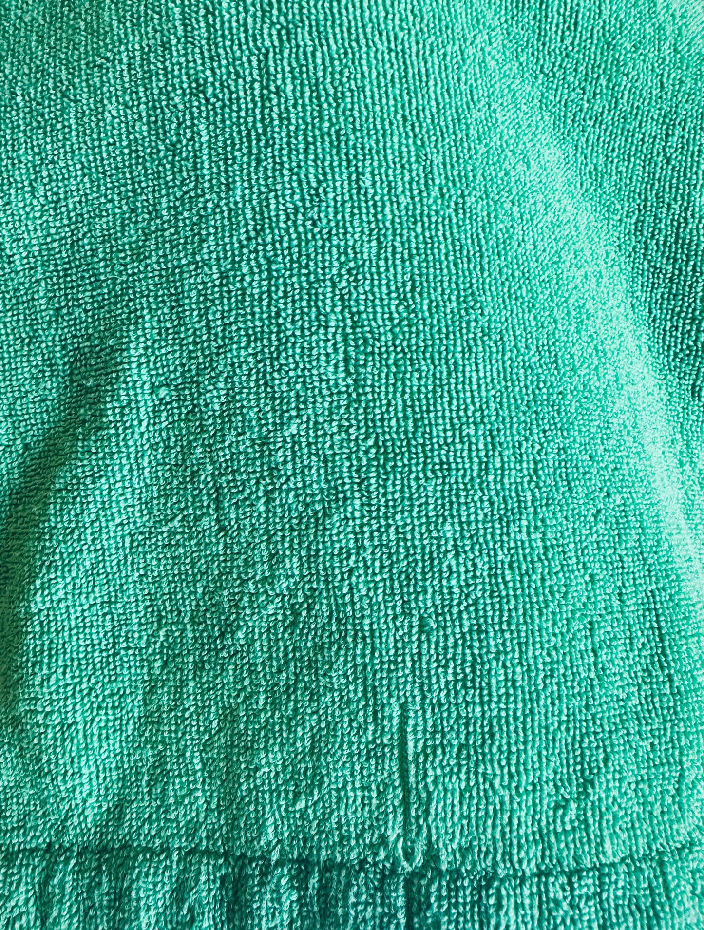 Top Hermès vintage en éponge vert circa 90