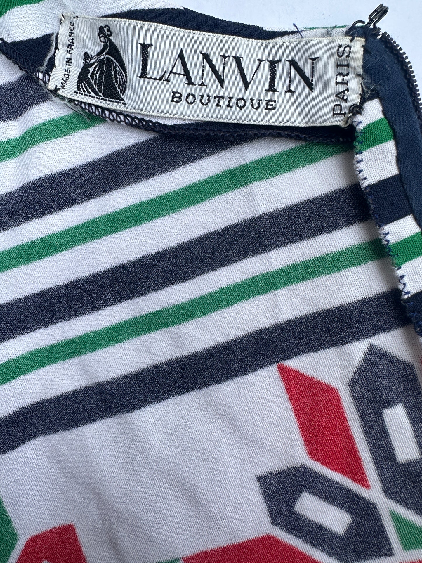 Robe longue authentique Lanvin Boutique vintage circa 70