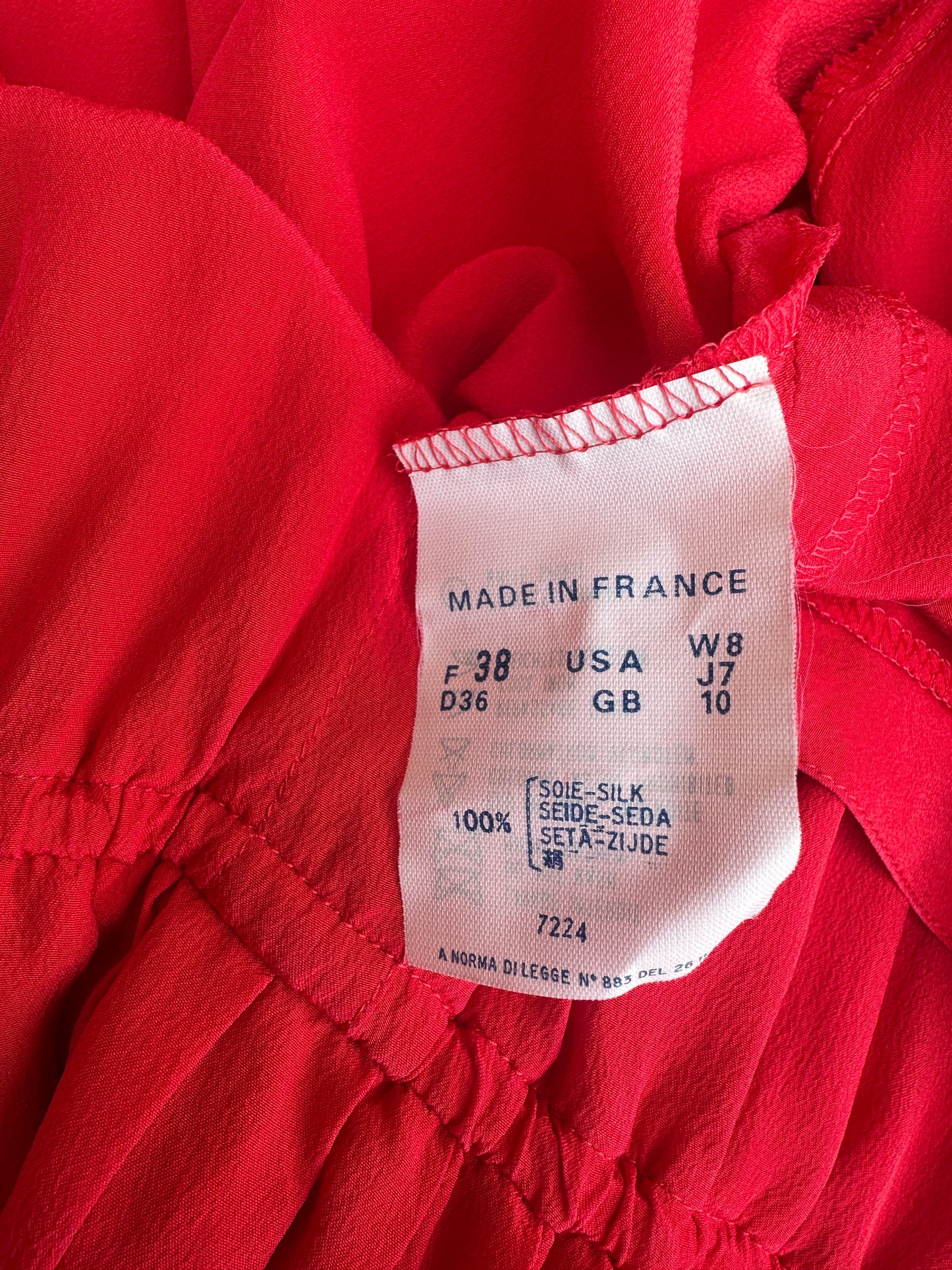 Robe en soie rouge Guy Laroche vintage