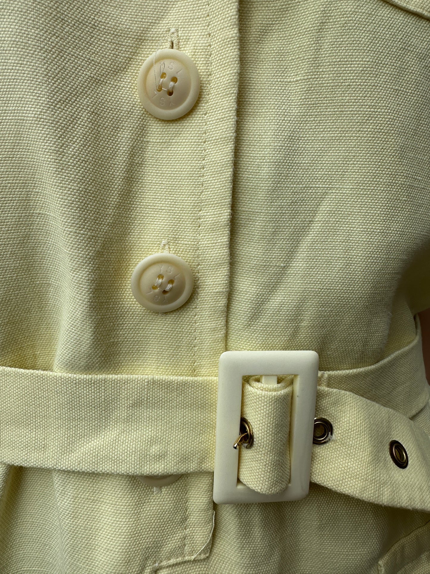Robe en lin jaune Yves Saint Laurent vintage authentique