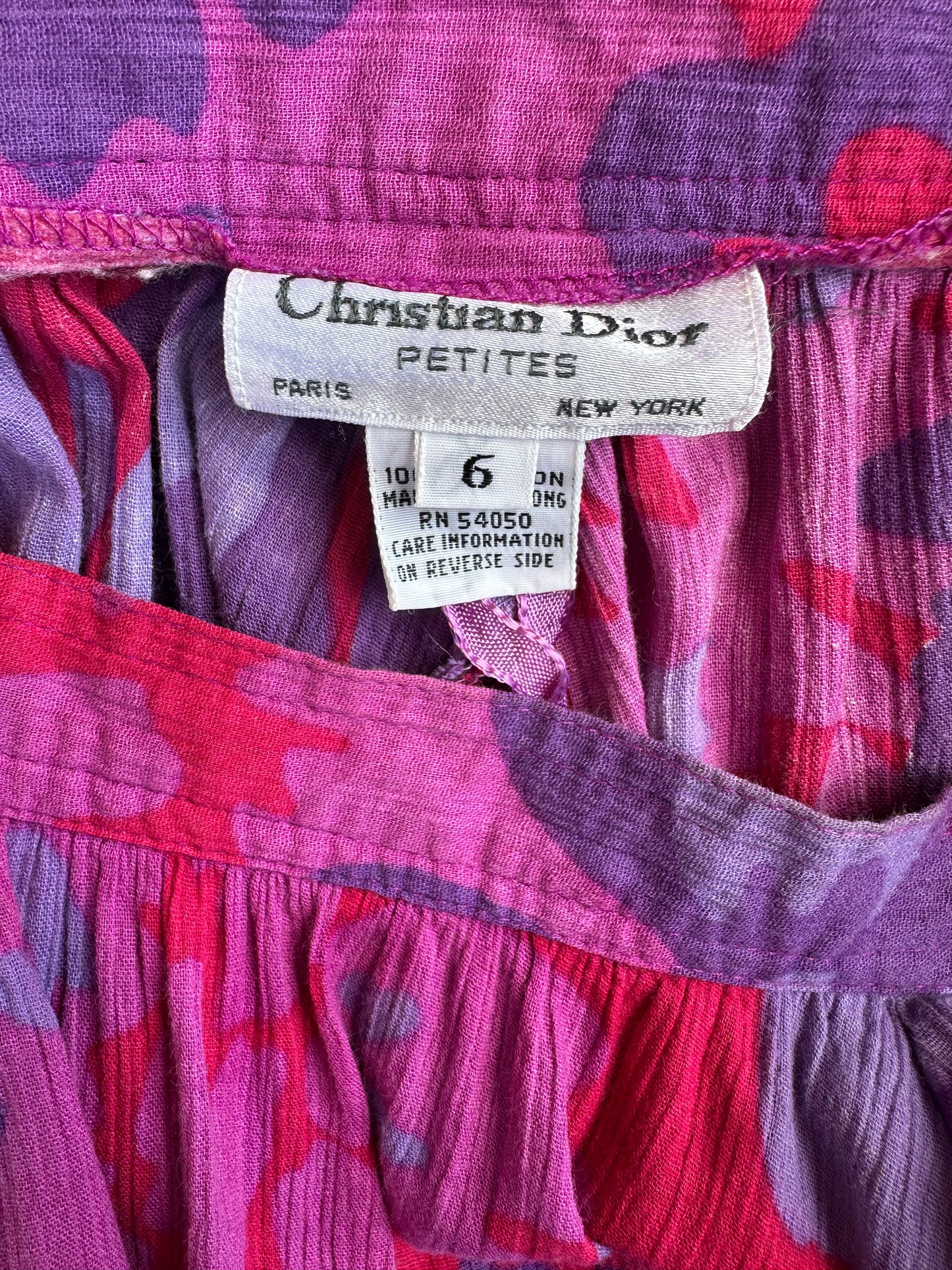Jupe authentique Christian Dior en gaze de coton vintage