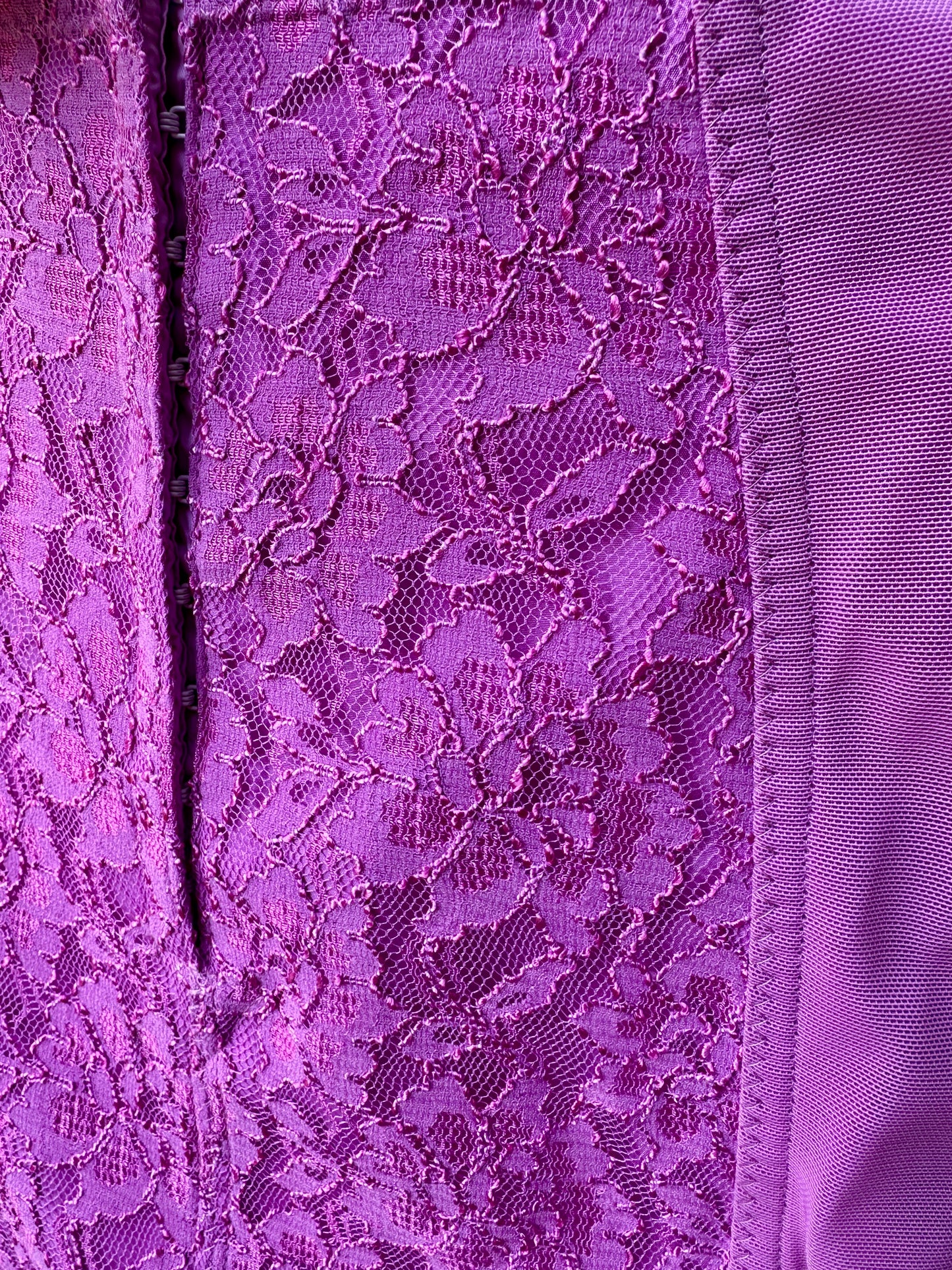 Jupe crayon authentique Dolce & Gabbana en dentelle stretch rose fuchsia