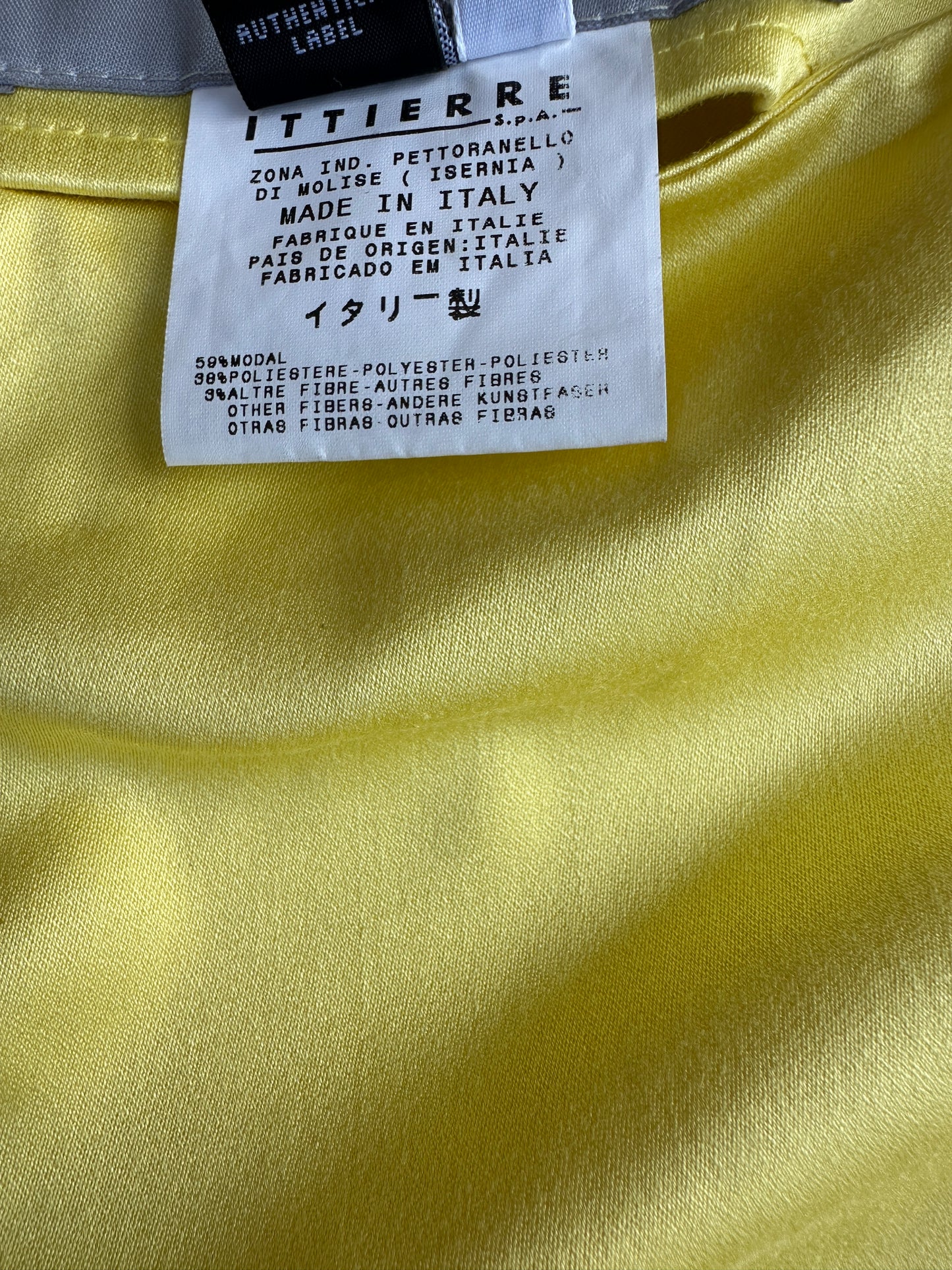 Jupe d'été jaune Versace Jeans Couture authentique neuve