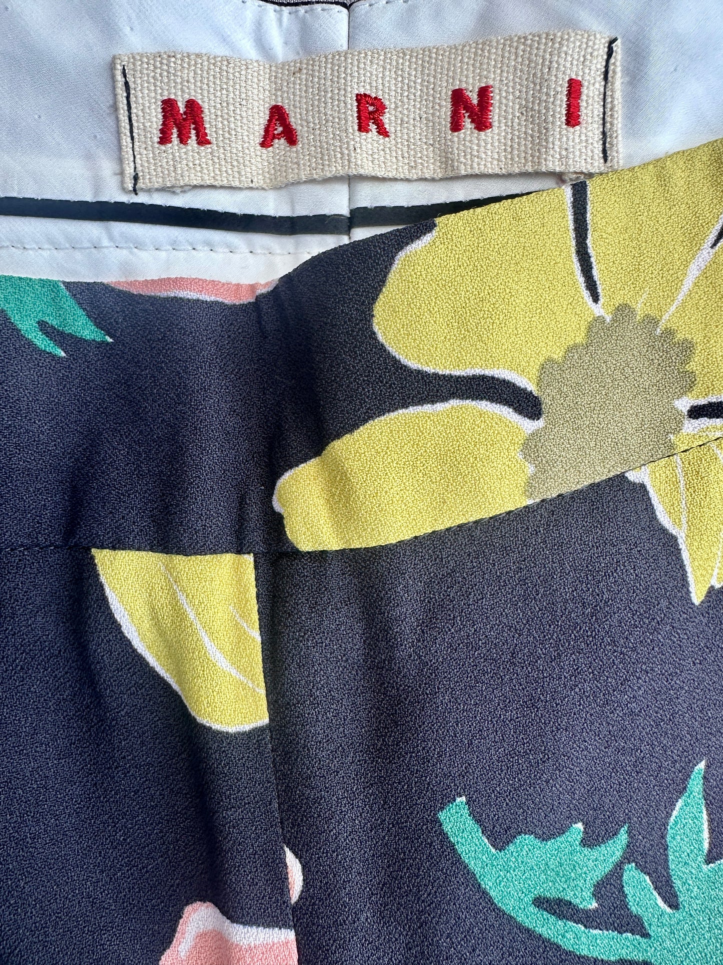 Pantalon en coton fleuri Marni neuve
