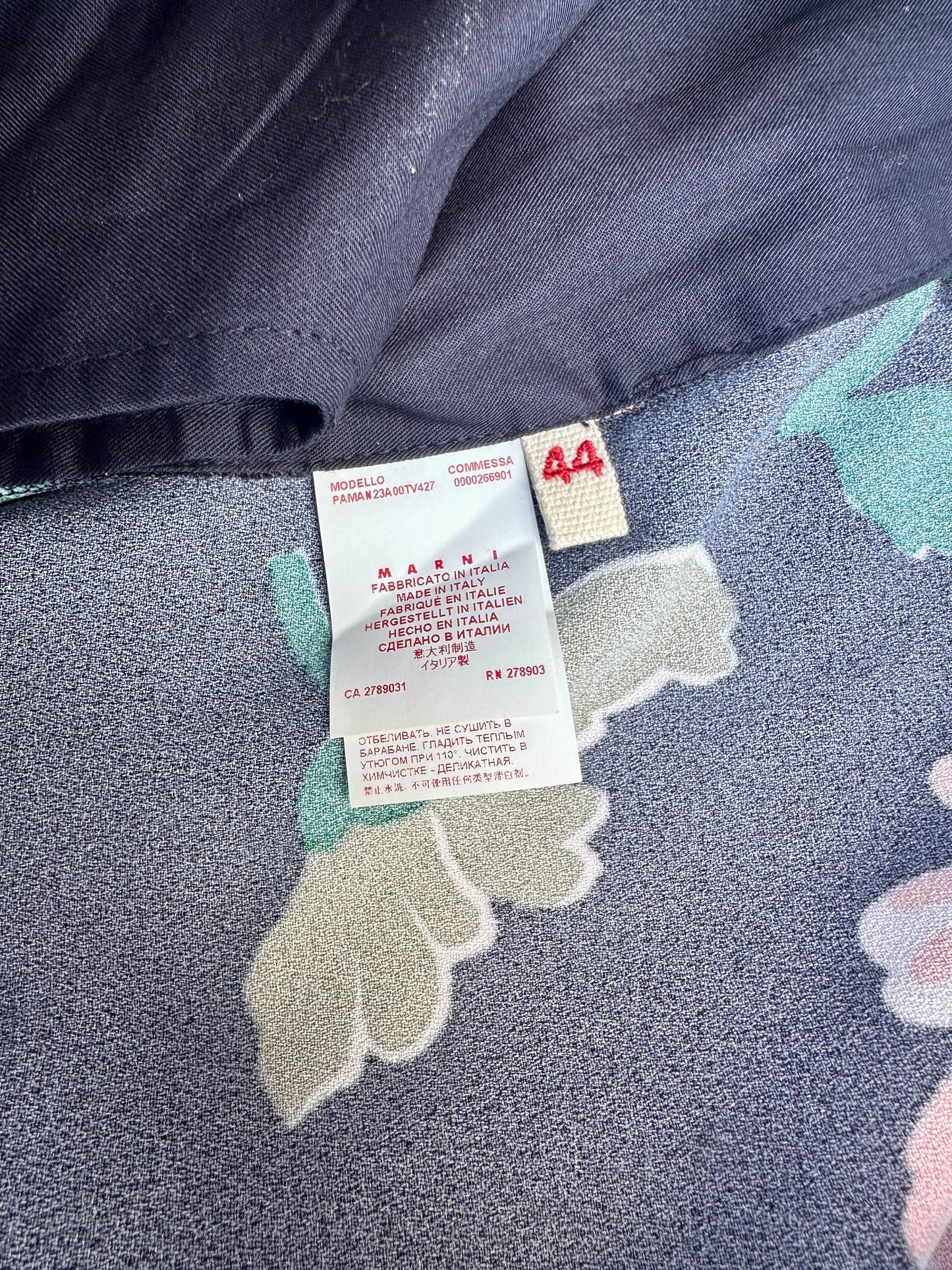 Pantalon en coton fleuri Marni neuve